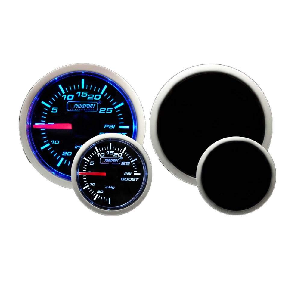 Prosport 216Bfwbebosm.Psi Boost Gauge Electrical - W/Sender - Blue - White 52Mm -