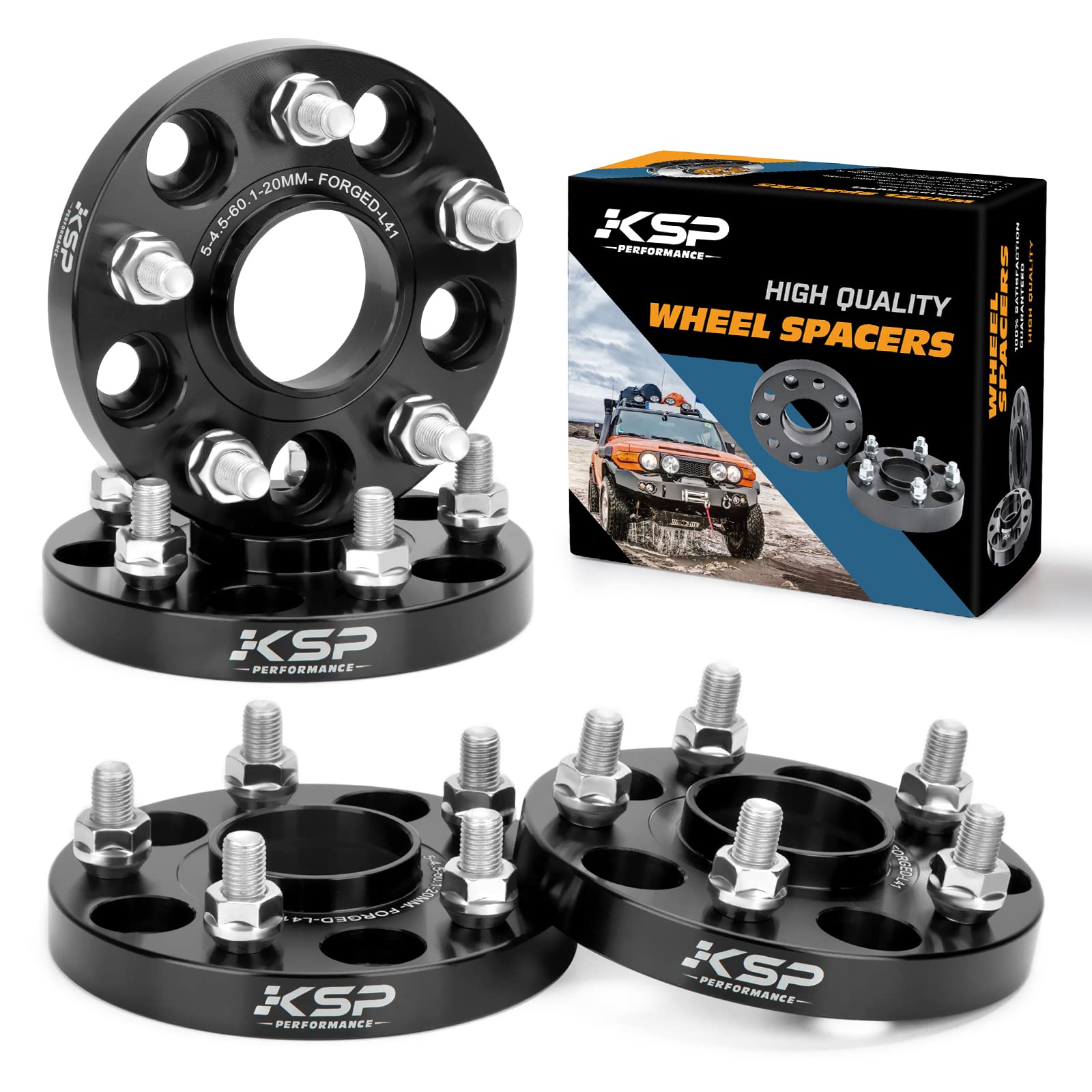 Ksp 20Mm 5X114.3 Hubcentric Wheel Spacers Fit Tc Xb, Es300 350, Gs300 350 430,Is250 300 350,Ls400 430 460,Rc300 350, Camry Highlander Tacoma(4 Pcs 60.1 Bore 12X1.5Mm)