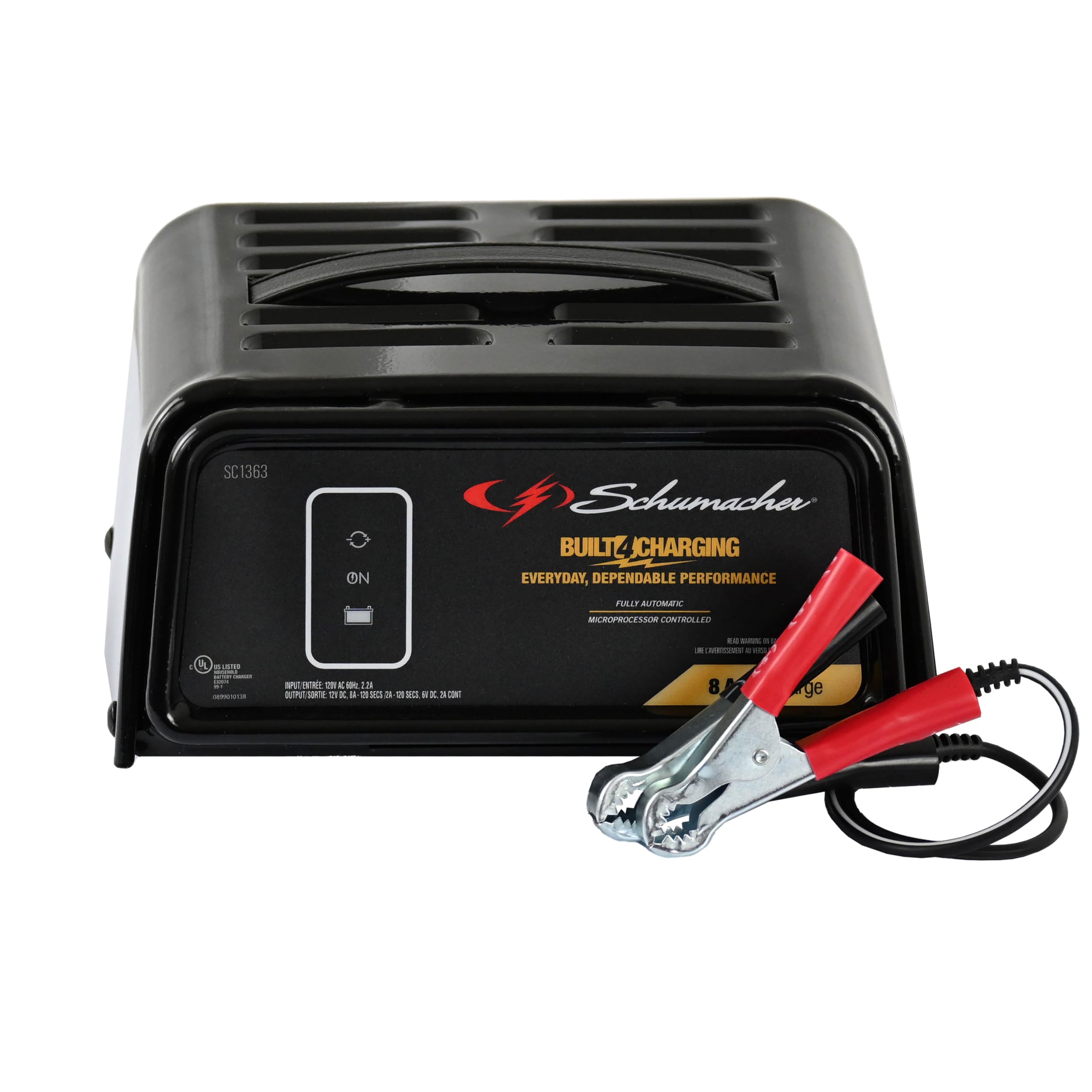 Schumacher Sc1363 Fully Automatic Battery Charger, Maintainer, And Auto Desulfator - 8 Amp/2 Amp, 6V/12V - For Cars, Trucks, Suvs, Rv Batteries
