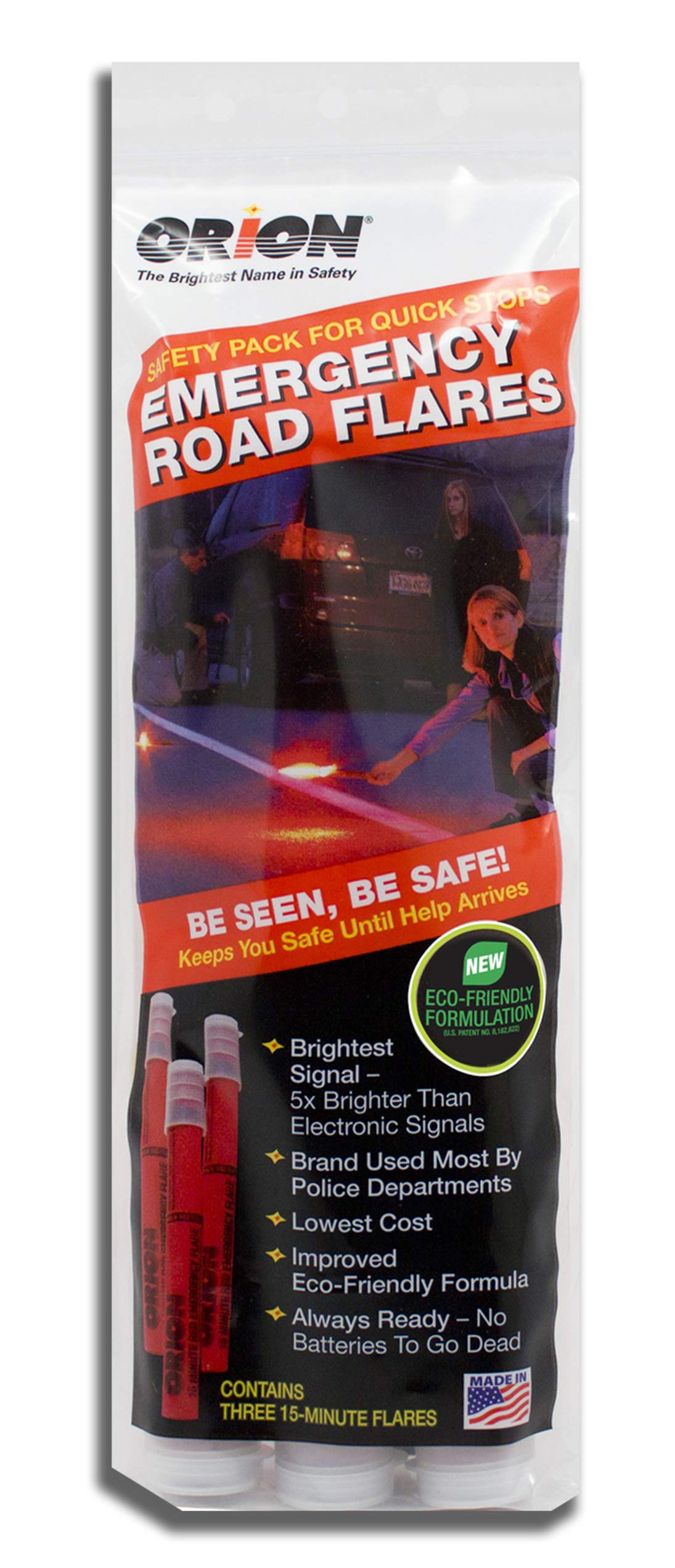 Orion Safety Products 3153-08 3-15 Minute Road Flares (1 Pack Of 3 Flares)- Model # 3153-08