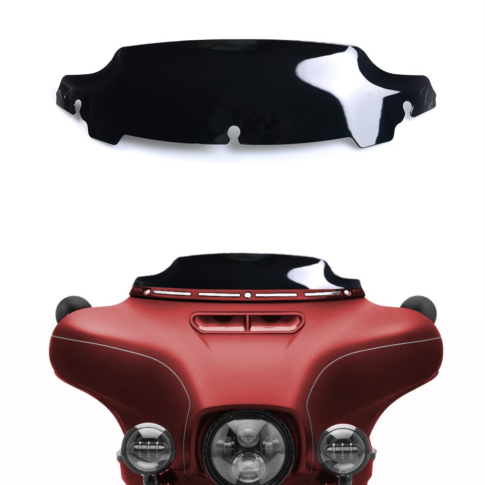 Wynmoto Black 4.5 Wave Windshield Windscreen Wind Splitter Compatible For 14-22 Harley Davidson Touring Electra Glide Street Glide 2014 2015 2016 2017 2018 2019 2020 2021 2022