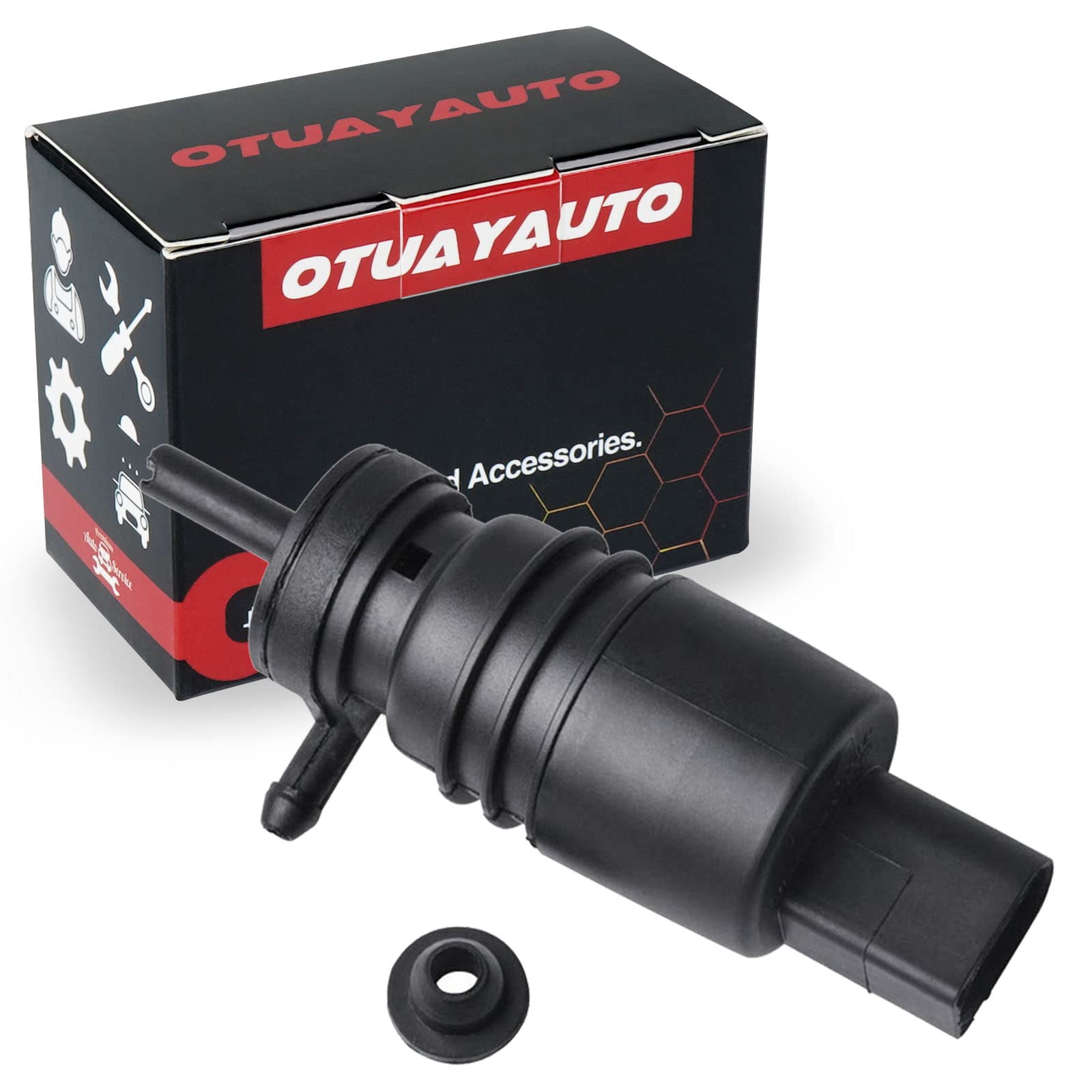 Otuayauto 2218690121 Windshield Washer Pump With Grommet For Mercedes Benz C230 C300 G500 E300 E350 Sl500 S500