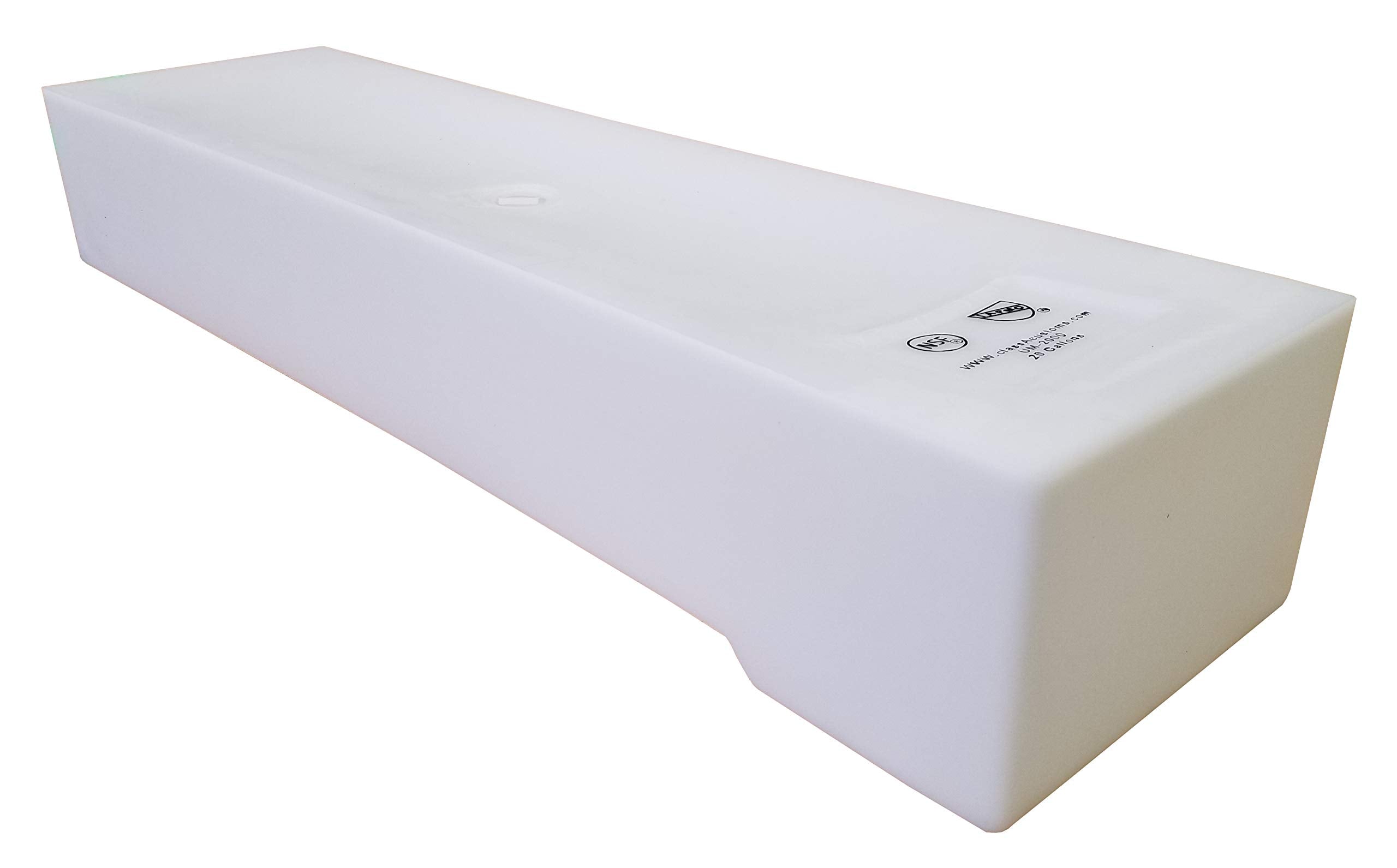 Class A Customs UM-2000 UnderMount 20 Gallon RV Fresh & Gray Water Holding Tank - Durable White Design for RV Concessions