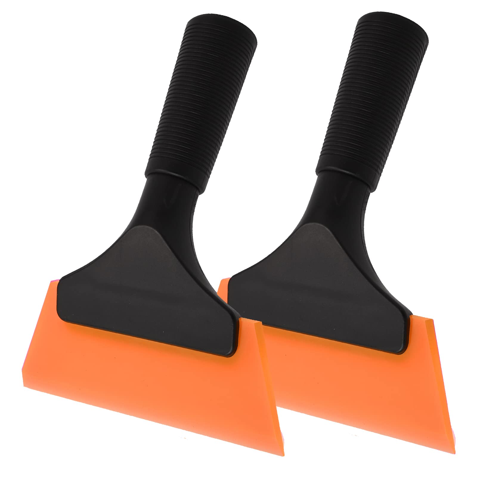 Ehdis Small Squeegee 5 Inch Rubber Window Tint Windshield Scraper For Car,Glass, Mirror, Shower, Door,Bathroom Cleaning(Orange, 2)