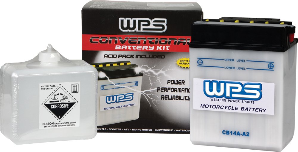 Wps Conventional 6V Standard Battery With Acid Pack 6N4A-4D