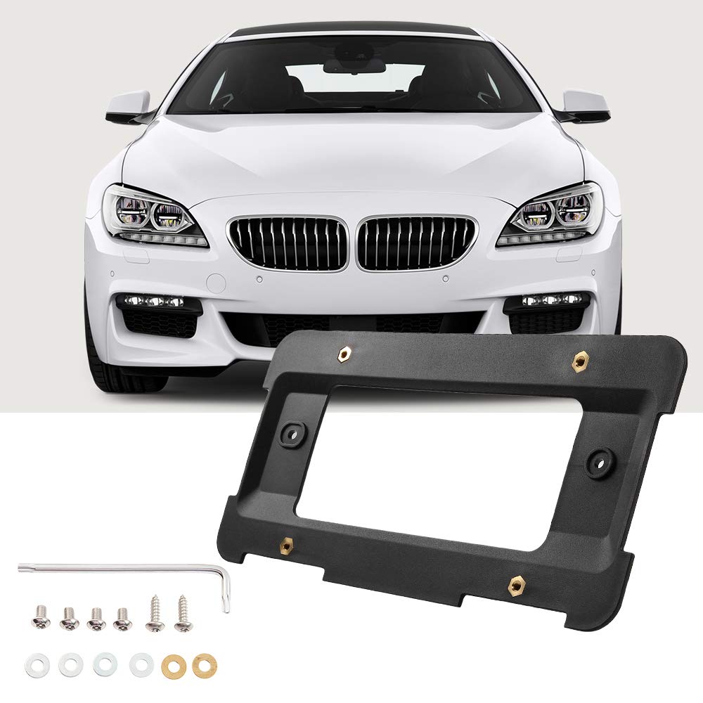Joytutus Rear License Plate Frame Holder Compatible With Bmw 2005-2023 1 2 3 4 5 6 X Series 2002-2019 Mini Cooper 51187160607&511882380615&5118823806, License Plate Frame Mount Car Accessories