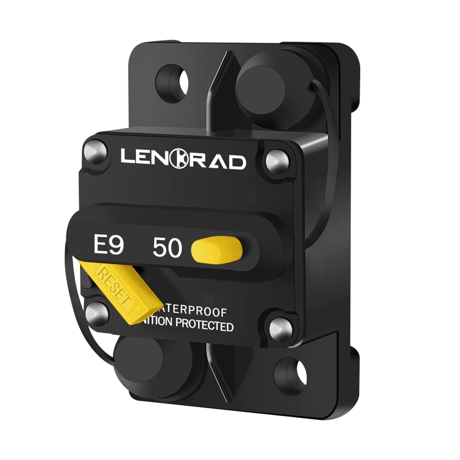 Lenkrad 50 Amp Circuit Breaker 12V With Manual Reset Switch Button For Boat Marine Rv Yacht, Boat Circuit Breakers 12V - 48V Dc, Waterproof(Surface Mount)