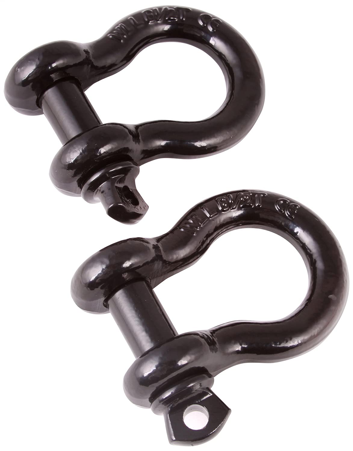 Rugged Ridge | D-Ring Shackle Kit, 3/4 Inch, Black, Steel, Pair | 11235.04