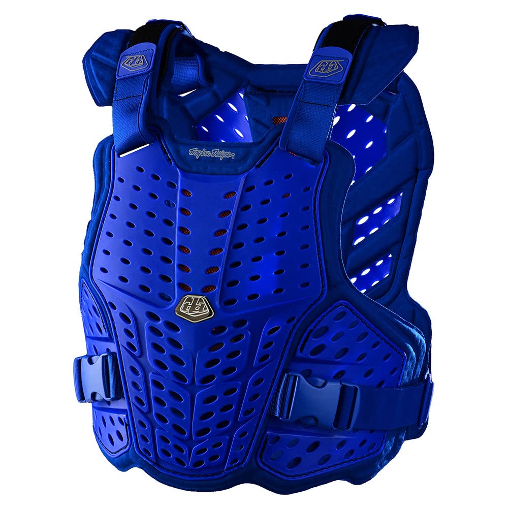 Troy Lee Designs Motocross Motorcycle Dirt Bike Chest And Back Protector For Youth, Rockfight (Blue)