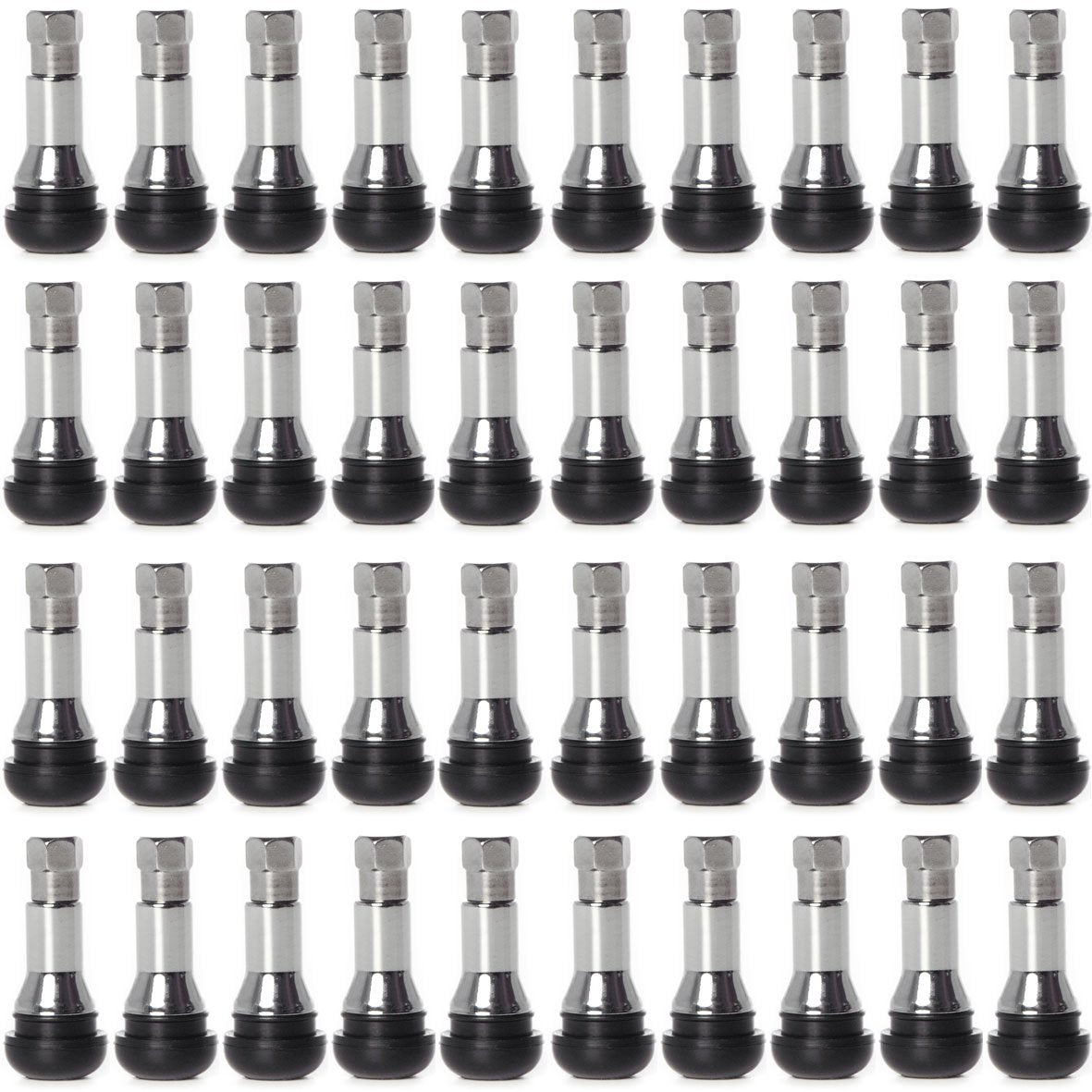 Circuit Performance Chrome Rubber Valve Stems Tr413 30Mm (40 Pieces)