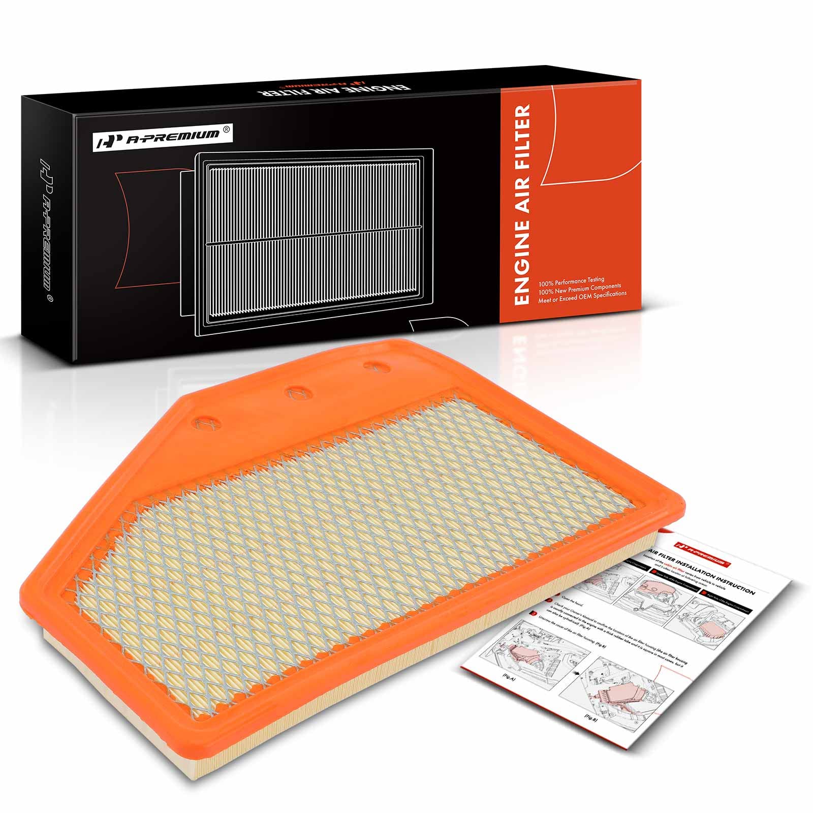 A-Premium Engine Air Filter Compatible With Chevrolet Malibu 2016-2022 & Cadillac Xt4 2019-2022 & Buick Envision 2021-2022, Regal Sportback/Tourx 2018-2020, L4 2.0L