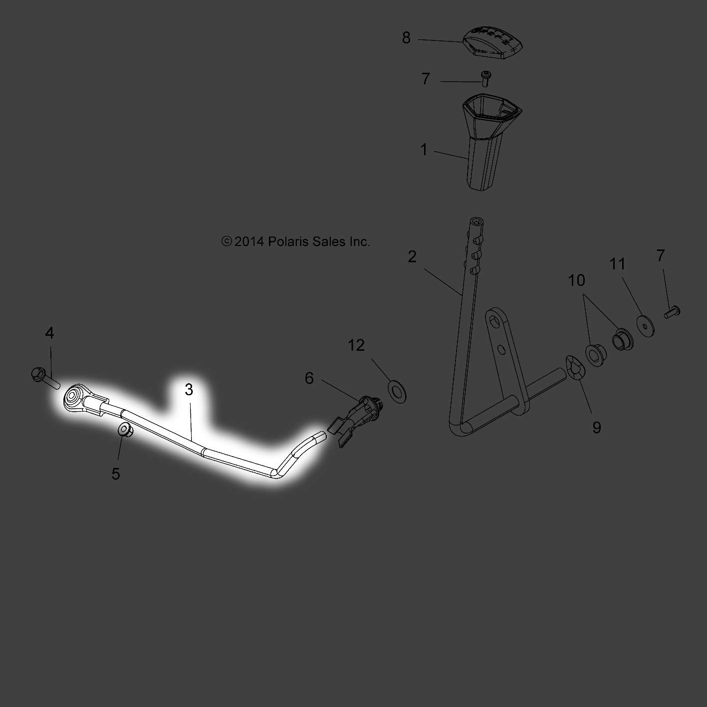 Polaris Atv Linkage Rod Assembly, Genuine Oem Part 1823423, Qty 1