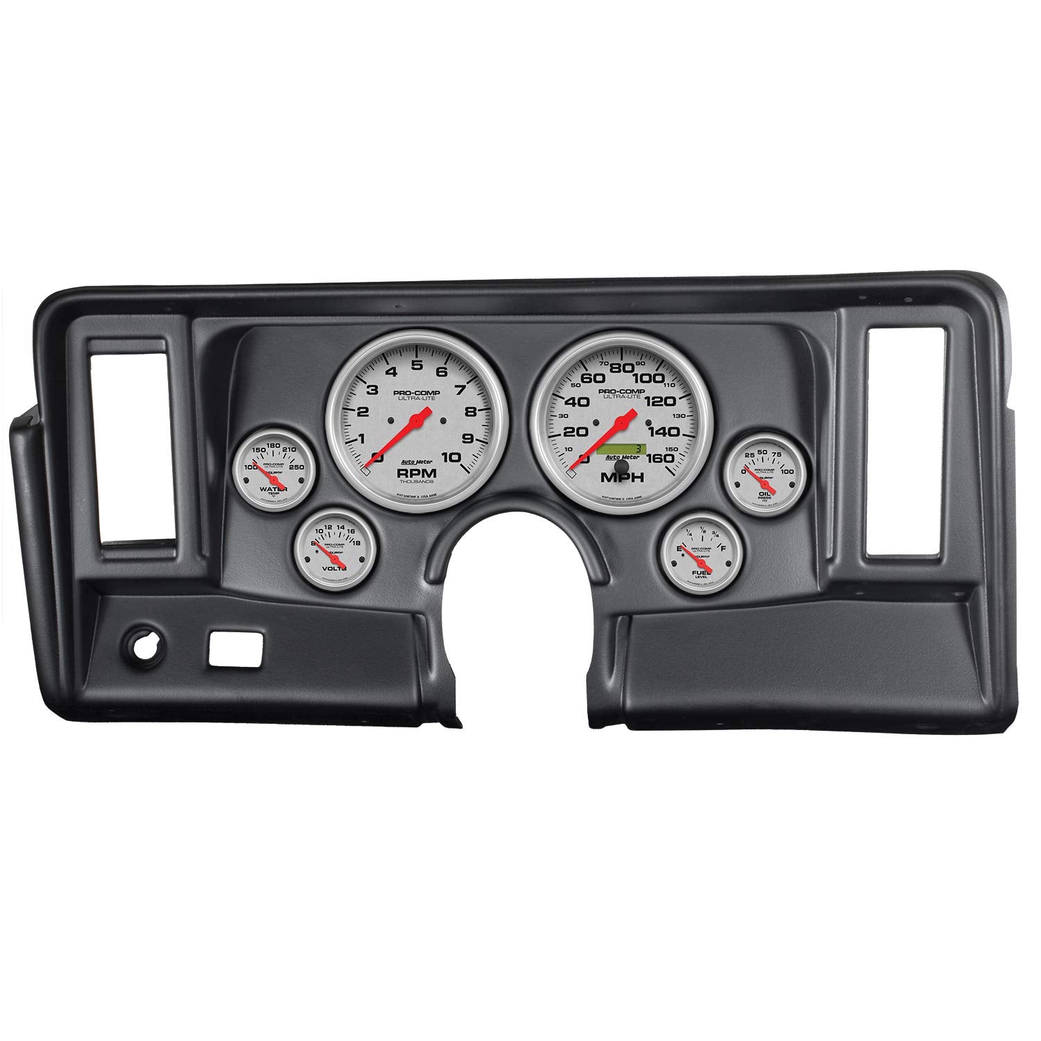 Auto Meter 7024-Ul Gauge Kit, 6 Pc, Nova 69-76, Tach/Mph/Fuel/Oilp/Wtmp/Volt, Ultra-Lite