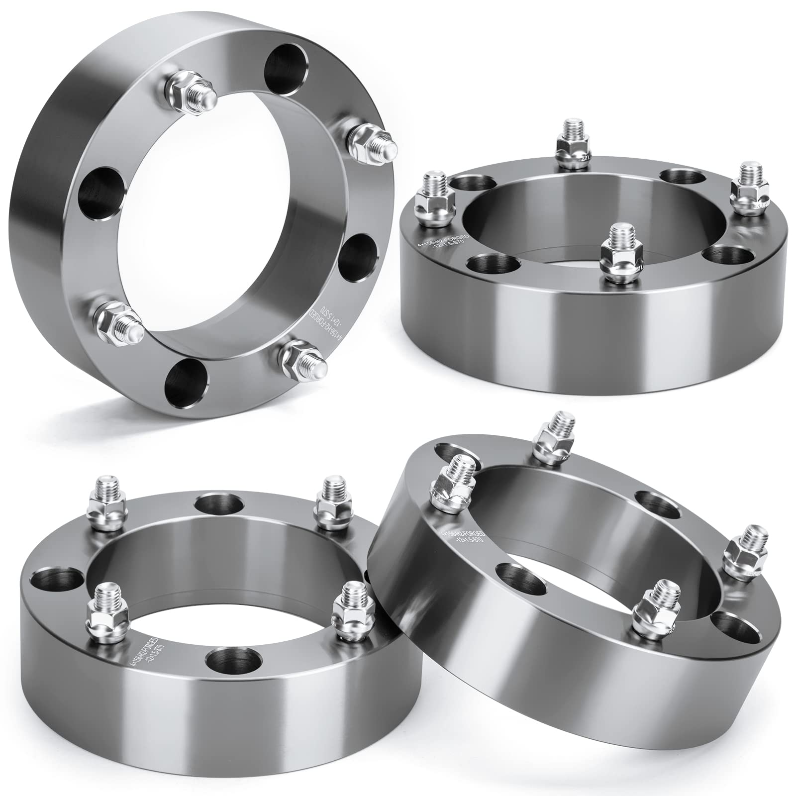 Ksp 4X156Mm Atv Wheel Spacers For Polaris Ranger Rzr Sportsman Xplorer 400 500 600 700 800, 2(50Mm) Thickness With 3/8-24 Studs 131Mm Hub Bore For Kawasaki 300B Lakota Ksf 250 Kxt 250