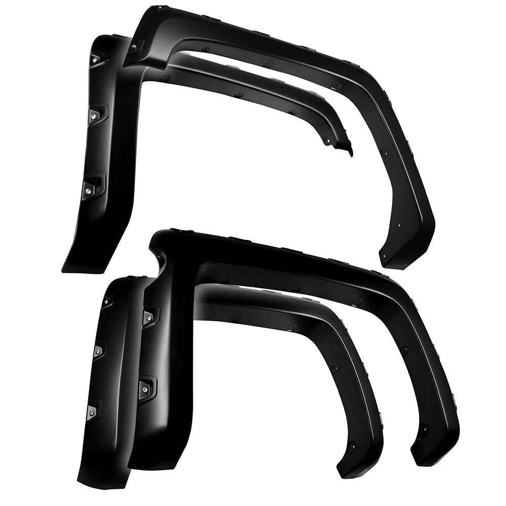 Tyger Auto Fender Flares Compatible With 2014-2018 Chevy Silverado 1500 5.8' Bed, Smooth Textured Paintable Bolt-Riveted Style 4Pc | Tg-Ff8C4118