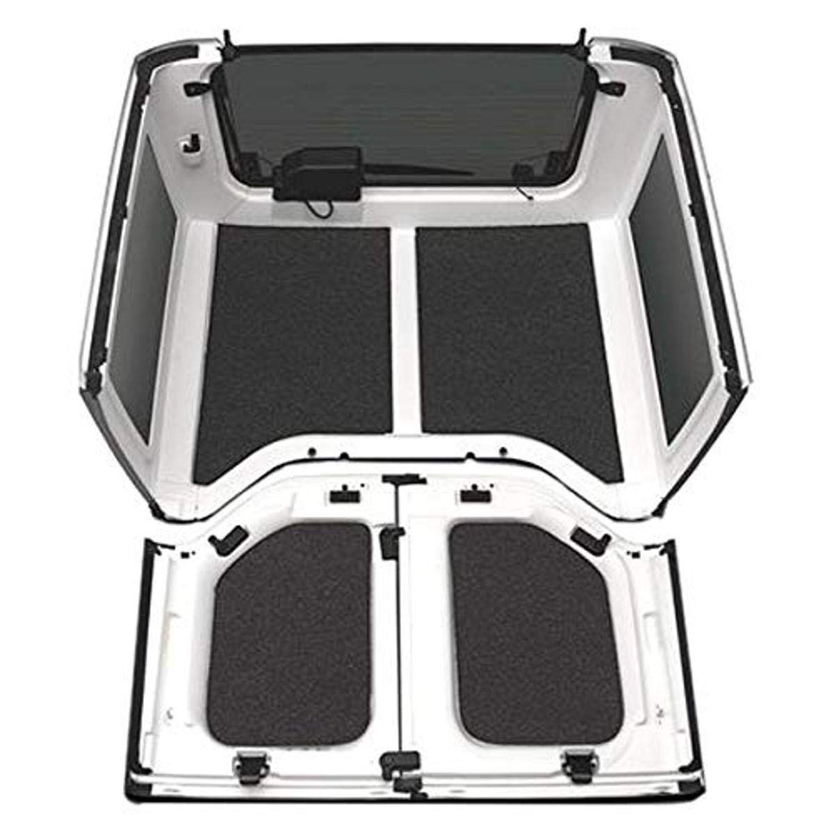 Bedrug - Jeep Headliner | 2018 - 2023 Jeep Wrangler 2 Door, Custom Cut, Grey - 4 Pc. | Hljl182Drk