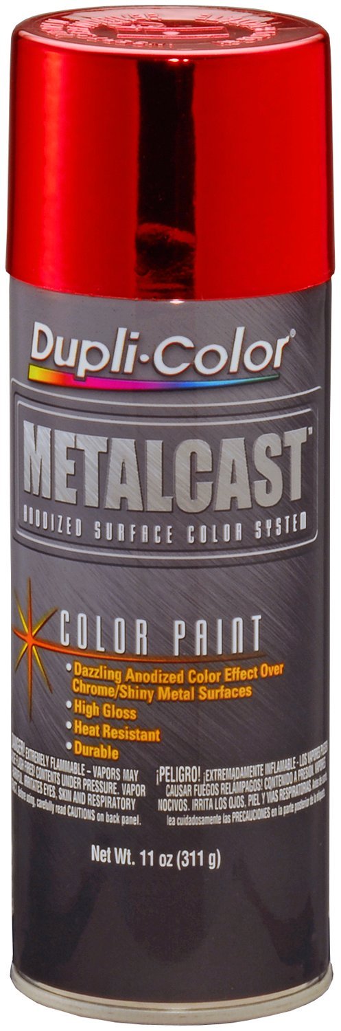 Dupli-Color Mc200-6 Pk Metalcast Automotive Spray Paint - Red Anodized Coating - 11 Oz Aerosol Can Pack Of 6