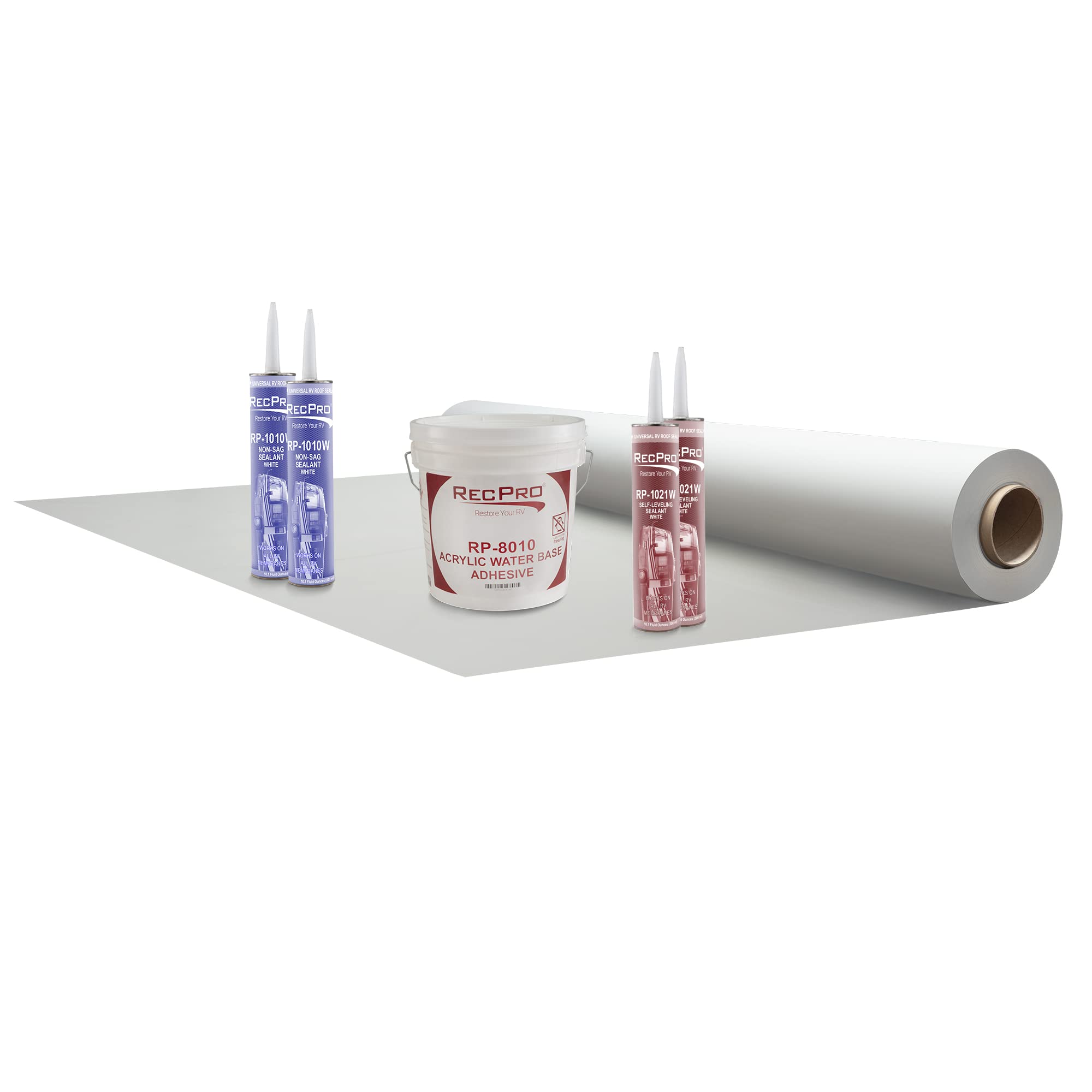 Recpro Extreme Duty Rv Slideout Rubber Roof Kit | 4' Wide | Rv Slideout Roof Repair | Camper Roof Repair | Camper (Rv) Roofing Kit | Pvc Rubber Roof | 14Ft | Made In Usa