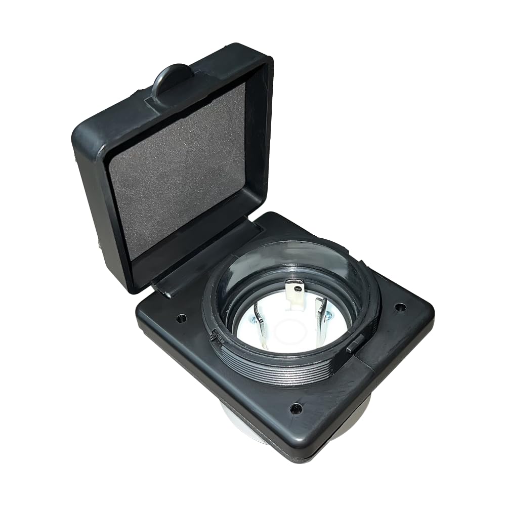 30A 120V Power Inlet Plug Diy Rv Camper Trailer Shore Power Inelt Nema L5-30P Power Plug Twist Lock Design For 30A Power Extension Cord Plugging Your Rv To Power Sources,Easy Power Hookup,Foam Seals