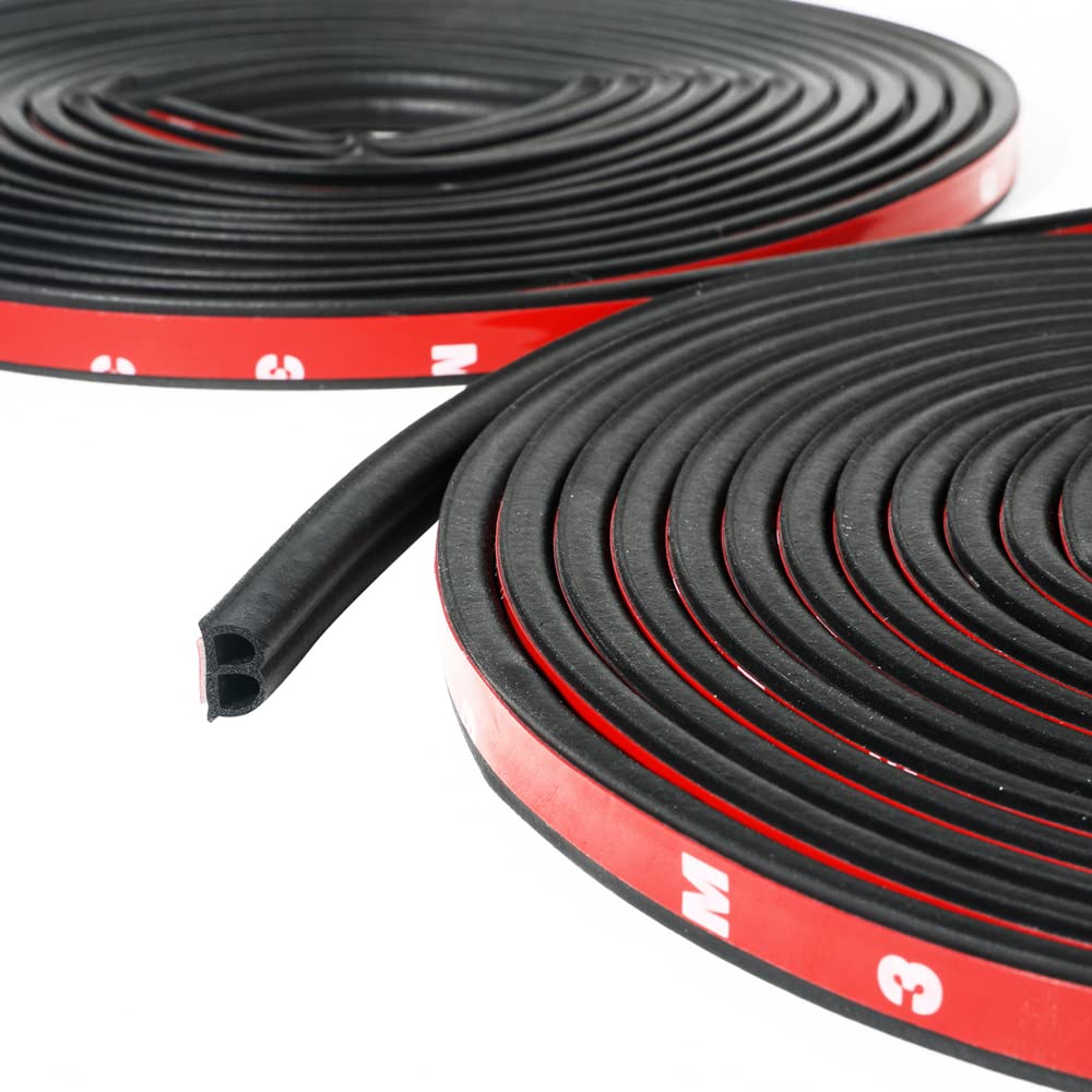 65.6 Ft Car Seal Strip,Car Weather Stripping For Car Window And Door, Universal Self Adhesive Auto Rubber Weather Draft Seal Strip,B-Shaped Rubber Seal Strip For Car, Truck, Pickups, Boats, And Rvs