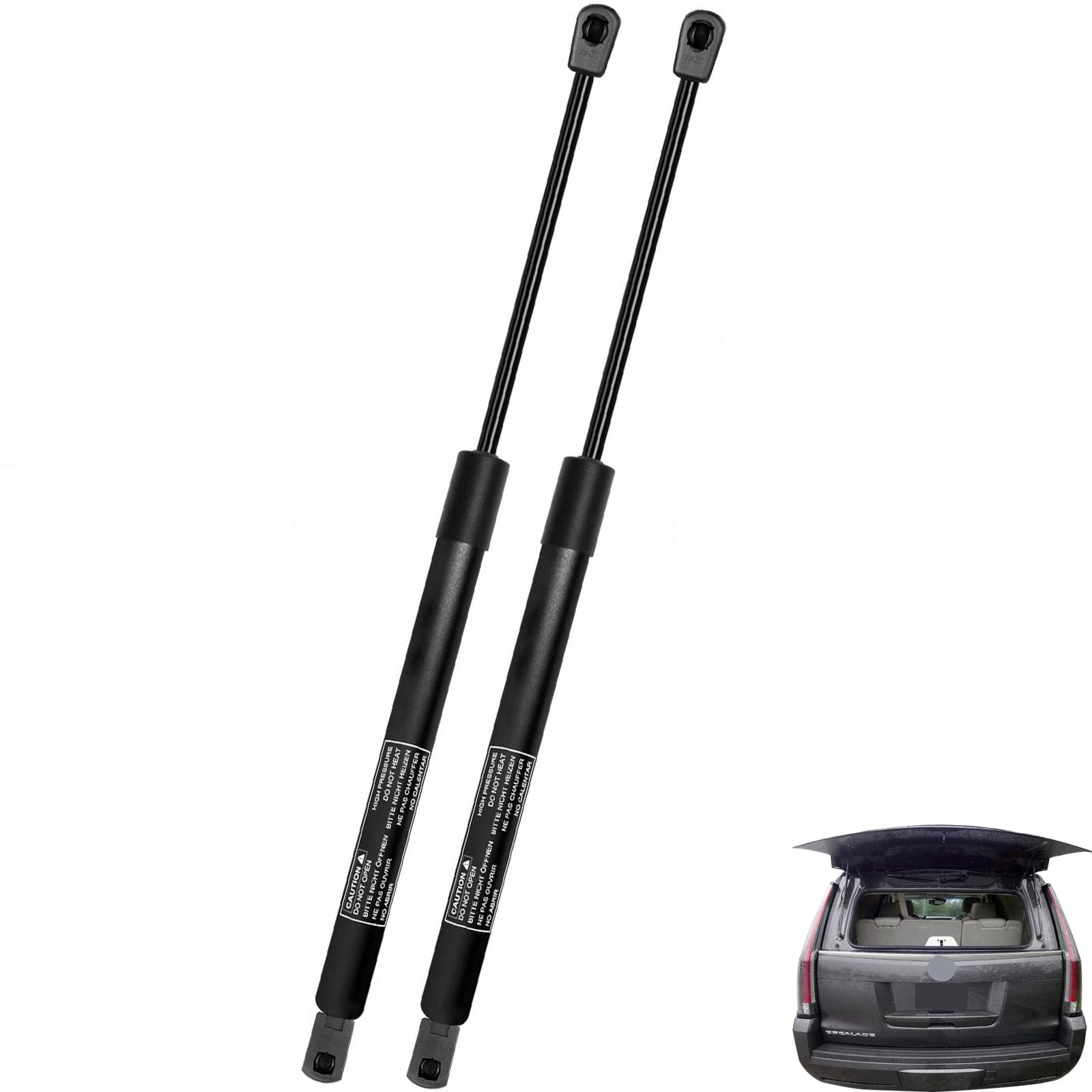 Set Of 2 Rear Window Glass Lift Supports Struts Replacement For Chevrolet Tahoe Suburban Gmc Yukon Cadillac Escalade 2000-2006