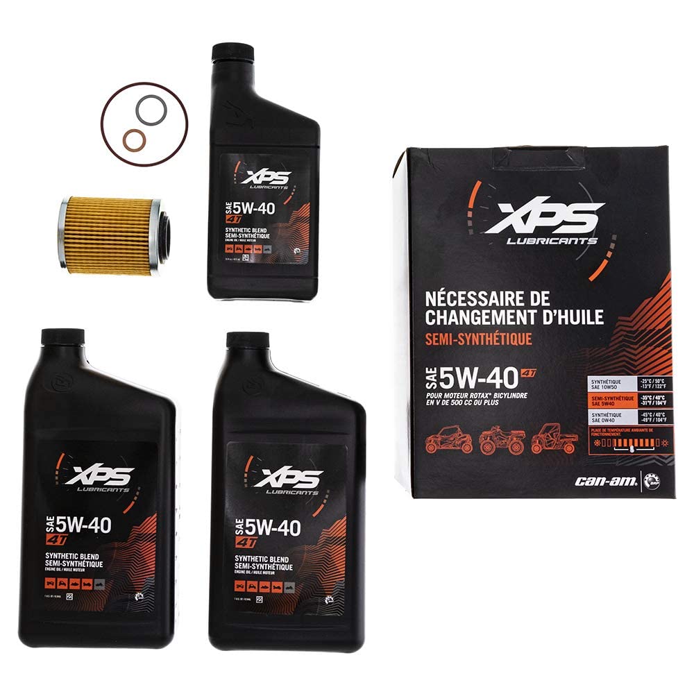 Can-Am New Oem Xps Engine Oil Change Kit 5W-40 Rotax 500 Cc Or More, 779258