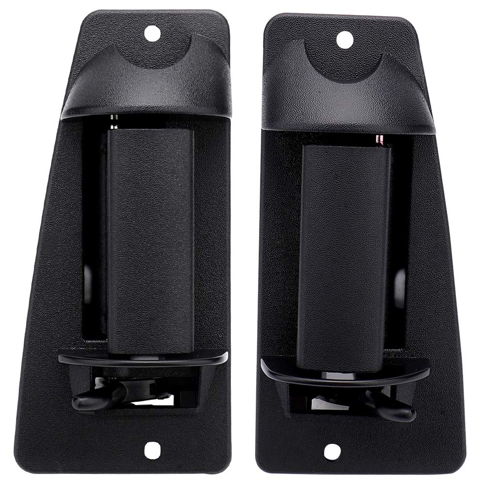 Irontek 1 Pair Of Rear Door Handle Replacements For 1999-2007 Chevy Silverado And Gmc Sierra, Fits Left Driver And Right Passenger Side Of Extended Cab, Black Color,15758171 15758172