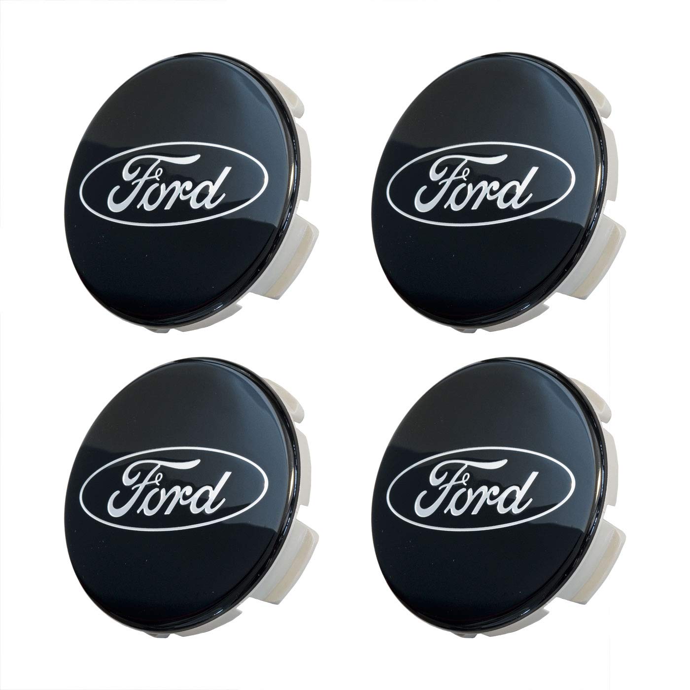 Ford Truck/Suv Black And Chrome Wheel Center Cap Kit For F-150 (4 Center Caps)