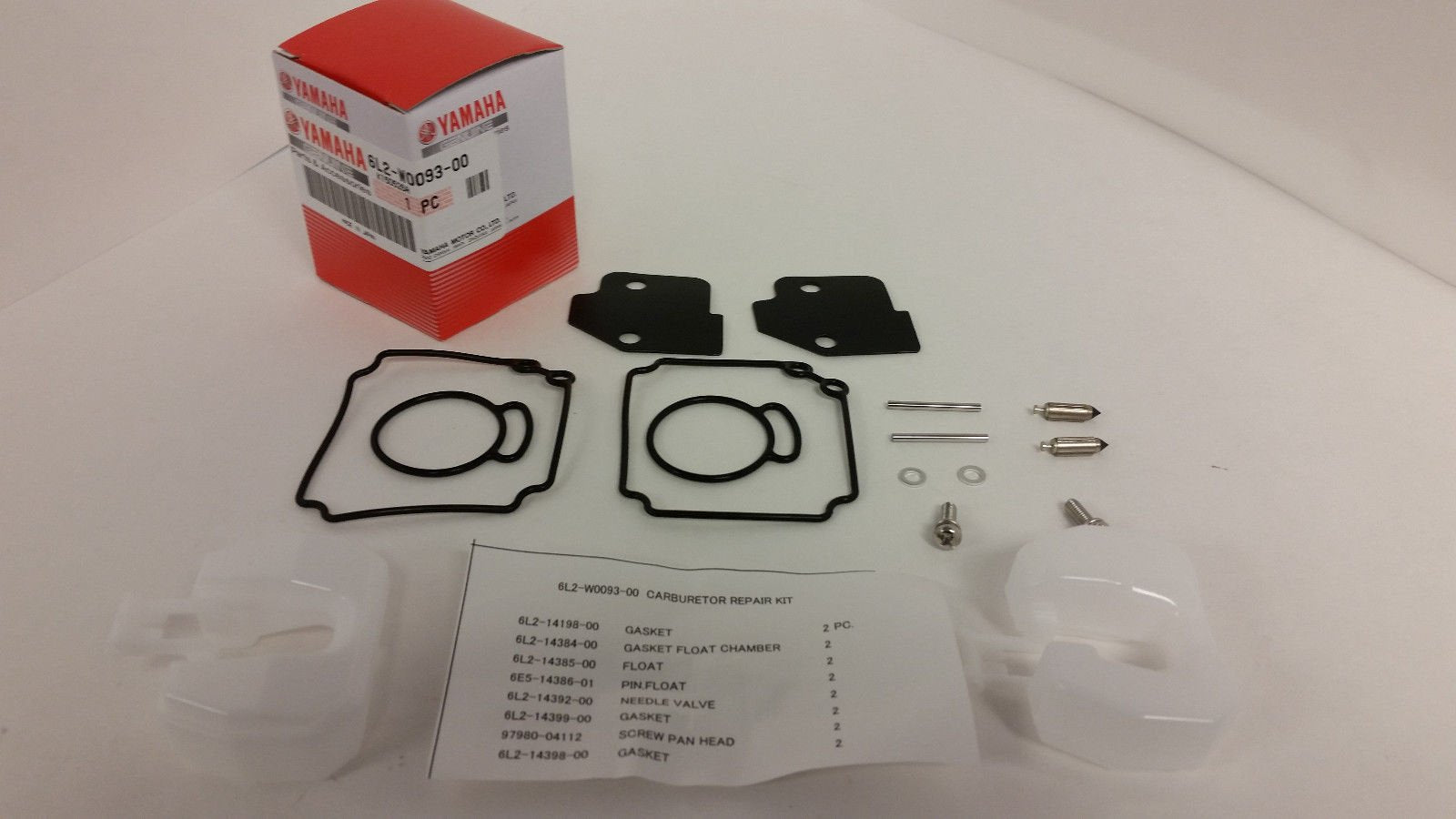 Oem Yamaha 20/25 Two Cylinder Outboard Carburetor Repair Kit 6L2-W0093-00-00