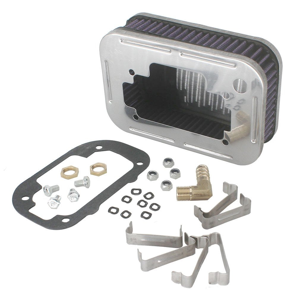 Kipa Air Filter Assembly For Carburetor 32/36 Dgv Dgav Dgev 38 Dgas Washable Air Filter Cleaner 1 7/8 Tall Replace Oem Part Number 99217.331 99217-331 56-1030 561030 Stainless Metal Plate