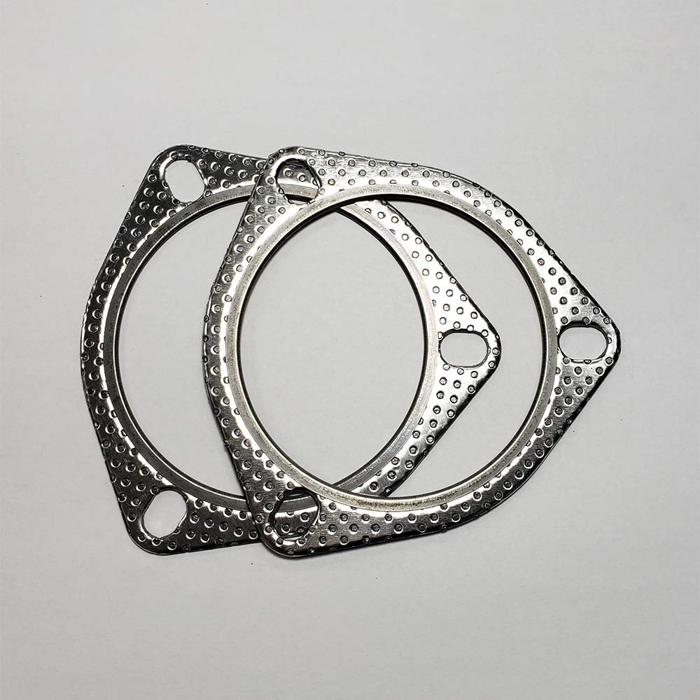 3.5 3 Bolt Mlsg High Temp Exhaust Gasket W/Ss Fire Ring (Qty 2)