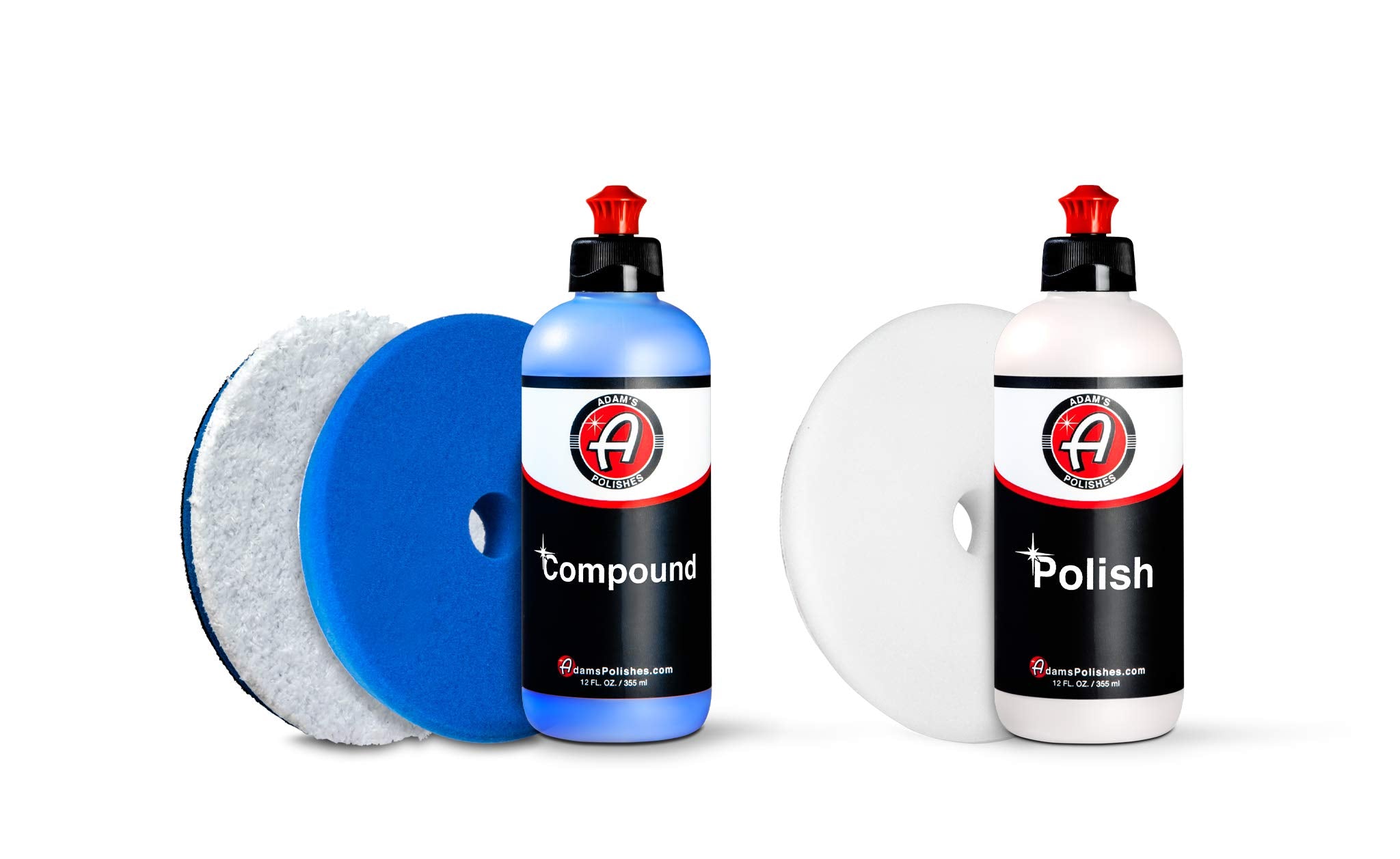 Adam’S 2-Step Polishing System 5.5 Pad & Polishes Kit - Silicone-Free, Body Shop Safe Formula - Quick, Professional Correcting And Polishing Results For Clear Coat, Gel Coat, Single Stage Finishes