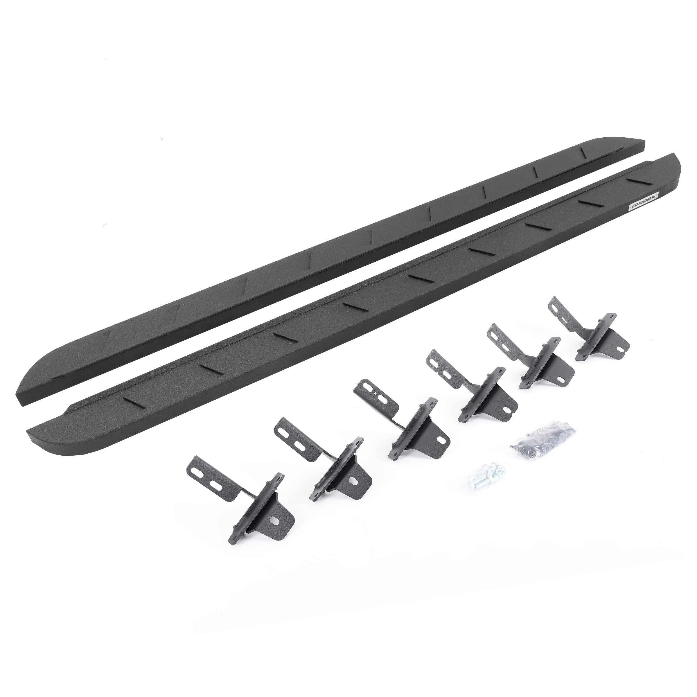 Go Rhino 63412973St Rb10 Slim Line Running Boards With Mounting Brackets Kit For Ford 21-24 Bronco (Sport Utility)