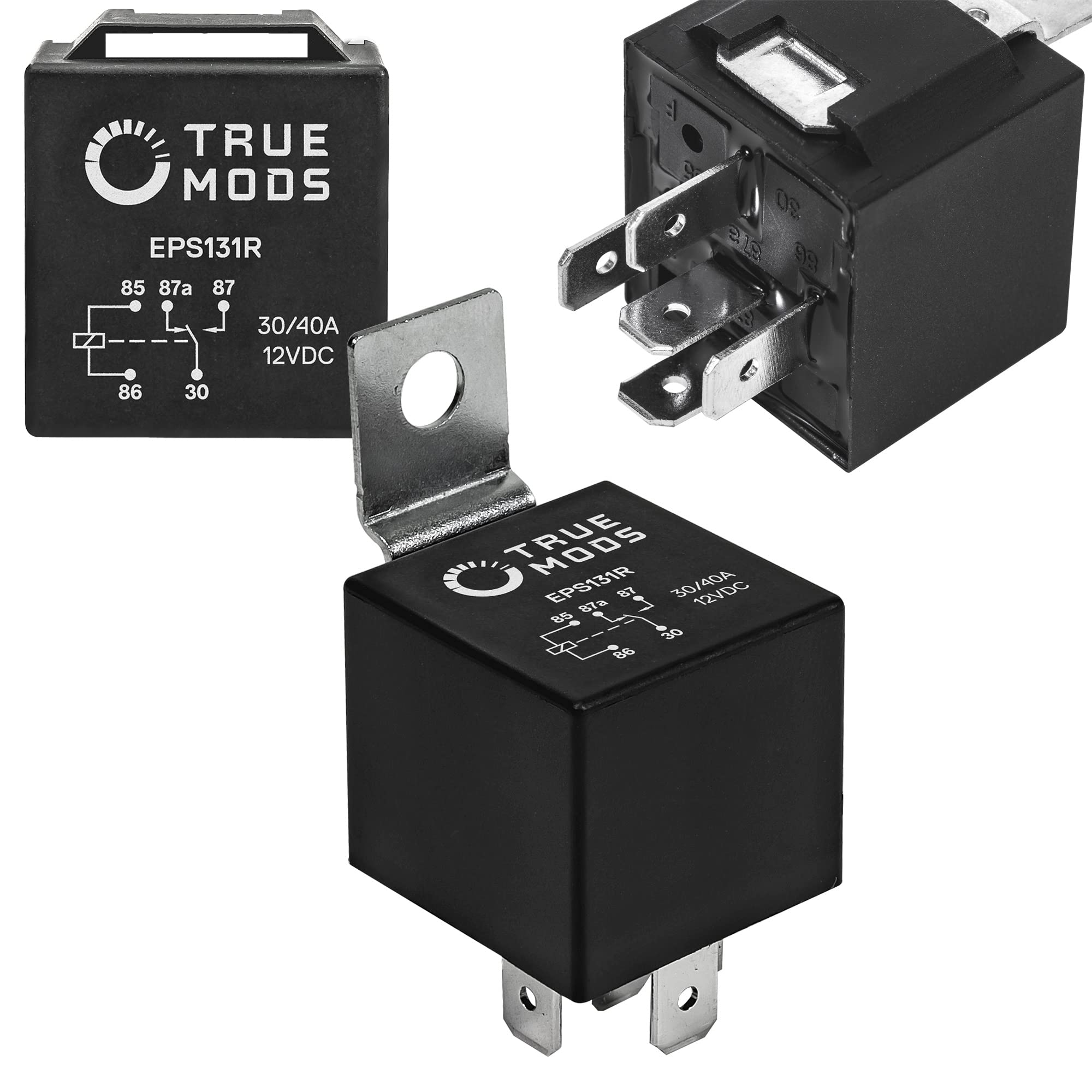 True Mods 10 Pack Bosch Style 5-Pin 12V Relay Switch [Spdt] [30/40 Amp] 12 Volt Automotive Relays For Auto Fan Cars