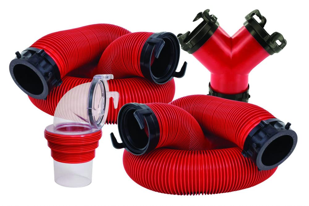 Valterra D04-0118 Ez Coupler Dual Tank Sewer Hose Kit - 10'