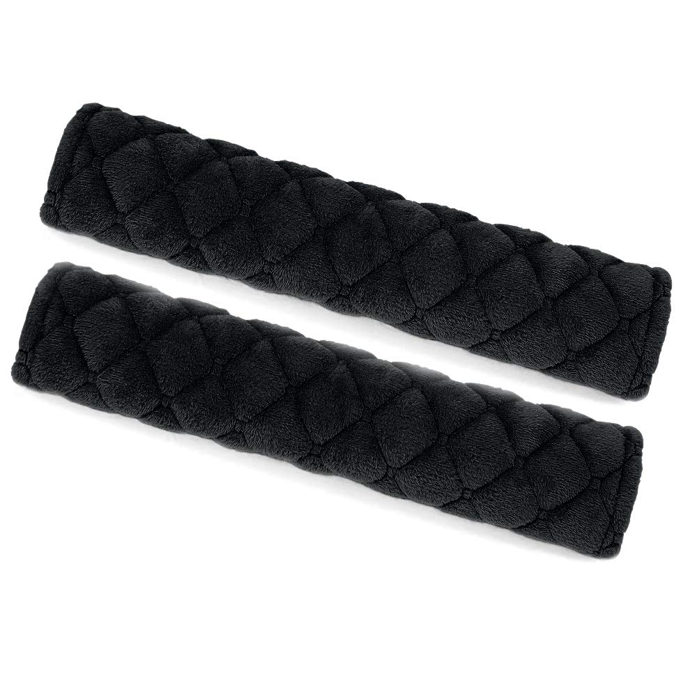 Surpassme Car Seat Belt Pads Cover, 2 Pack Seat Belt Shoulder Strap Covers Protector To Release Stress To Your Neck And Shoulder For A Safety Driving (Black)