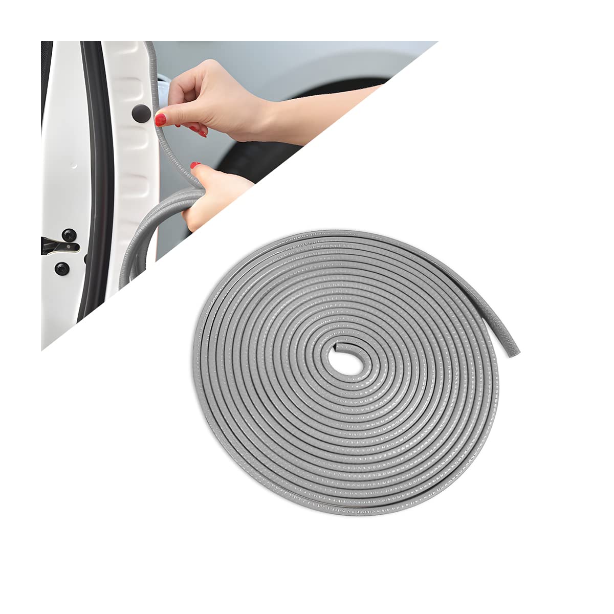 Car Door Edge Guards, 32Ft Universal Rubber Seal Protector U Shape Edge Trim Car Door Edge Protection For Most Car, Aluminum Boat Edge Guards (Gray/32Ft)