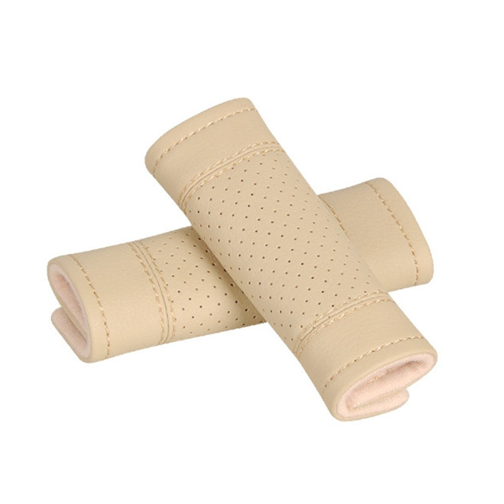 Encell Auto Pu Beige Grab Handle Cover Soft Car Handle Protector