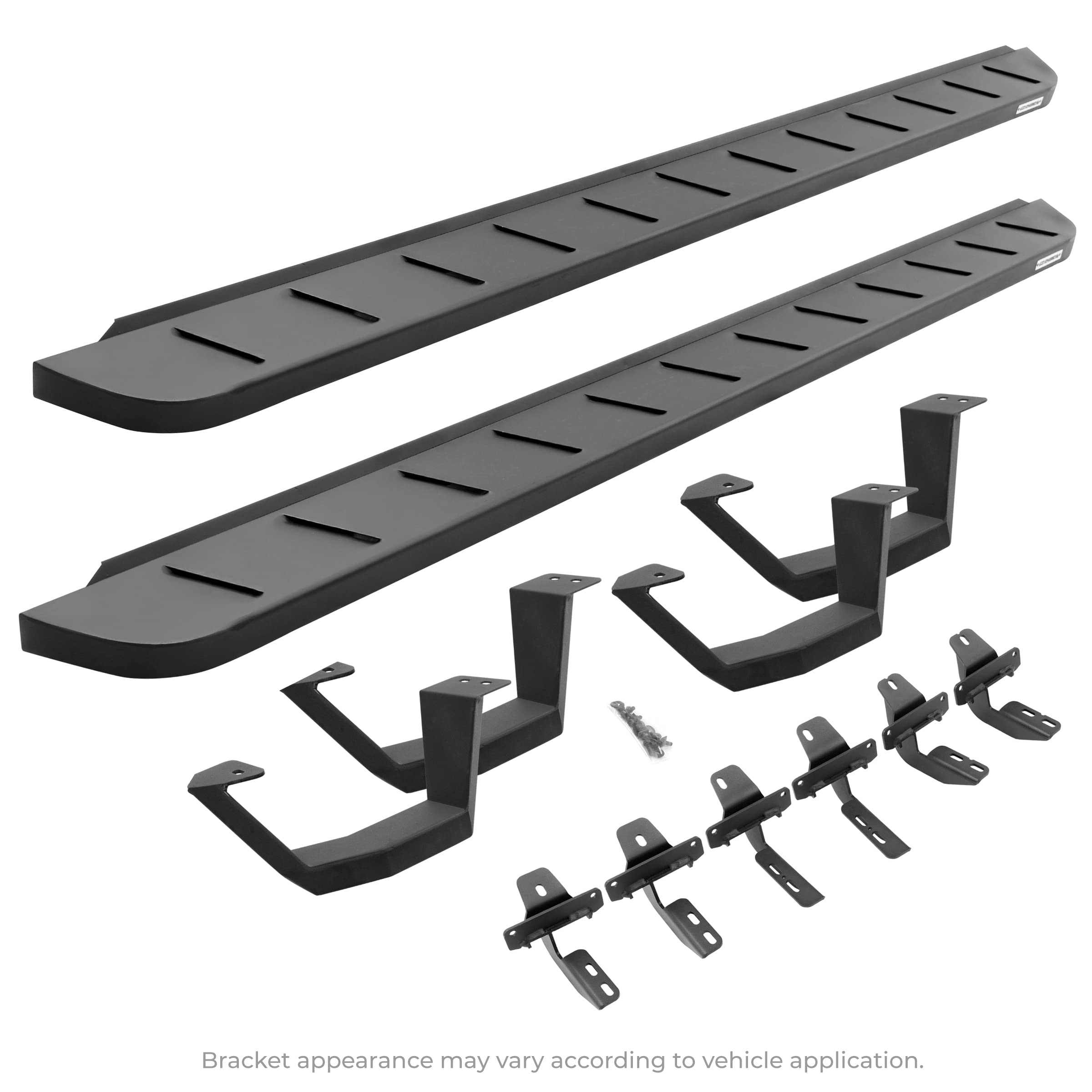 Rb10 Running Boards - Complete Kit: Rb10 Running Board + Brackets + 2 Pair Rb10 Drop Steps