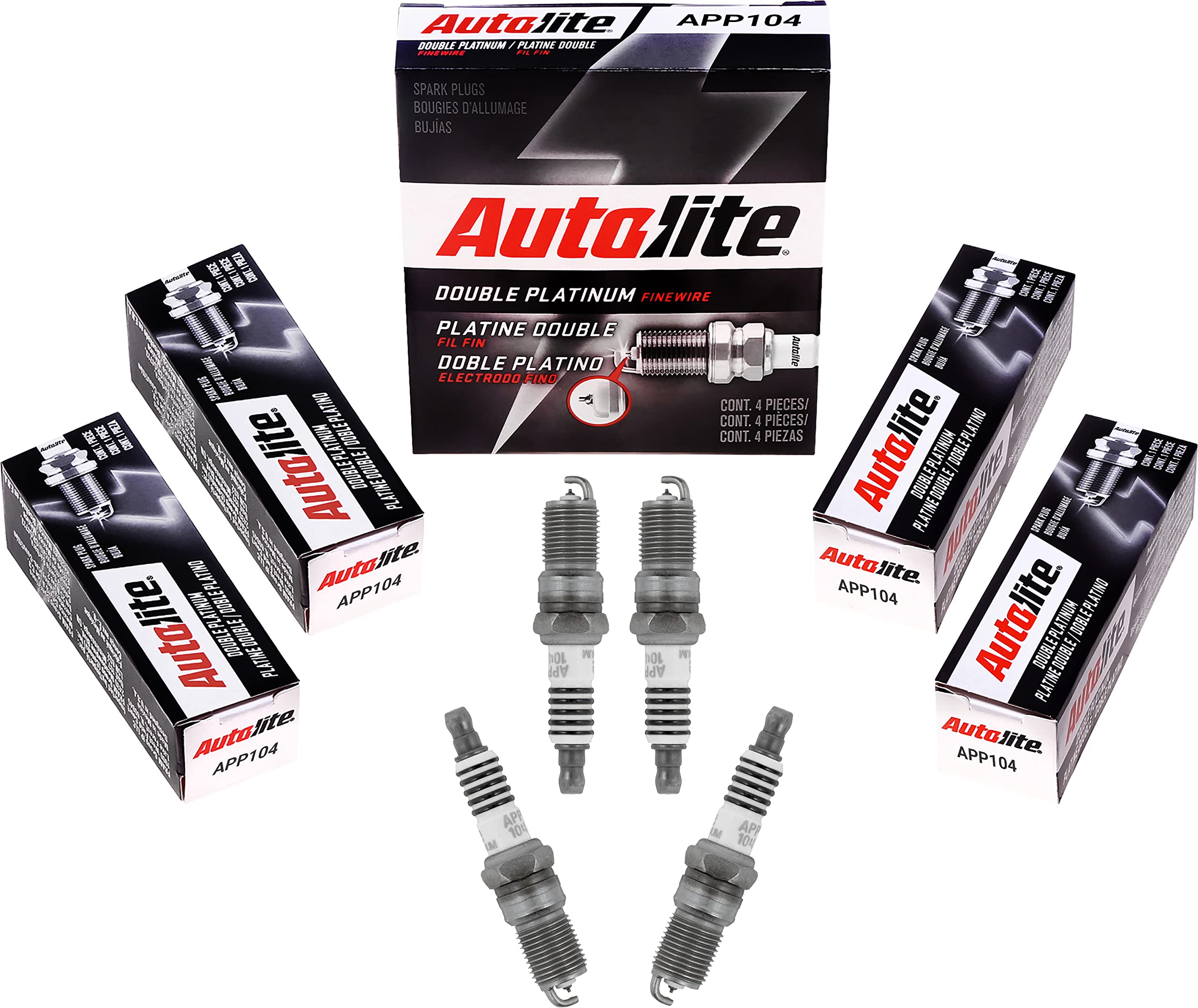 Autolite App104 Double Platinum Automotive Replacement Spark Plug (1 Pack)