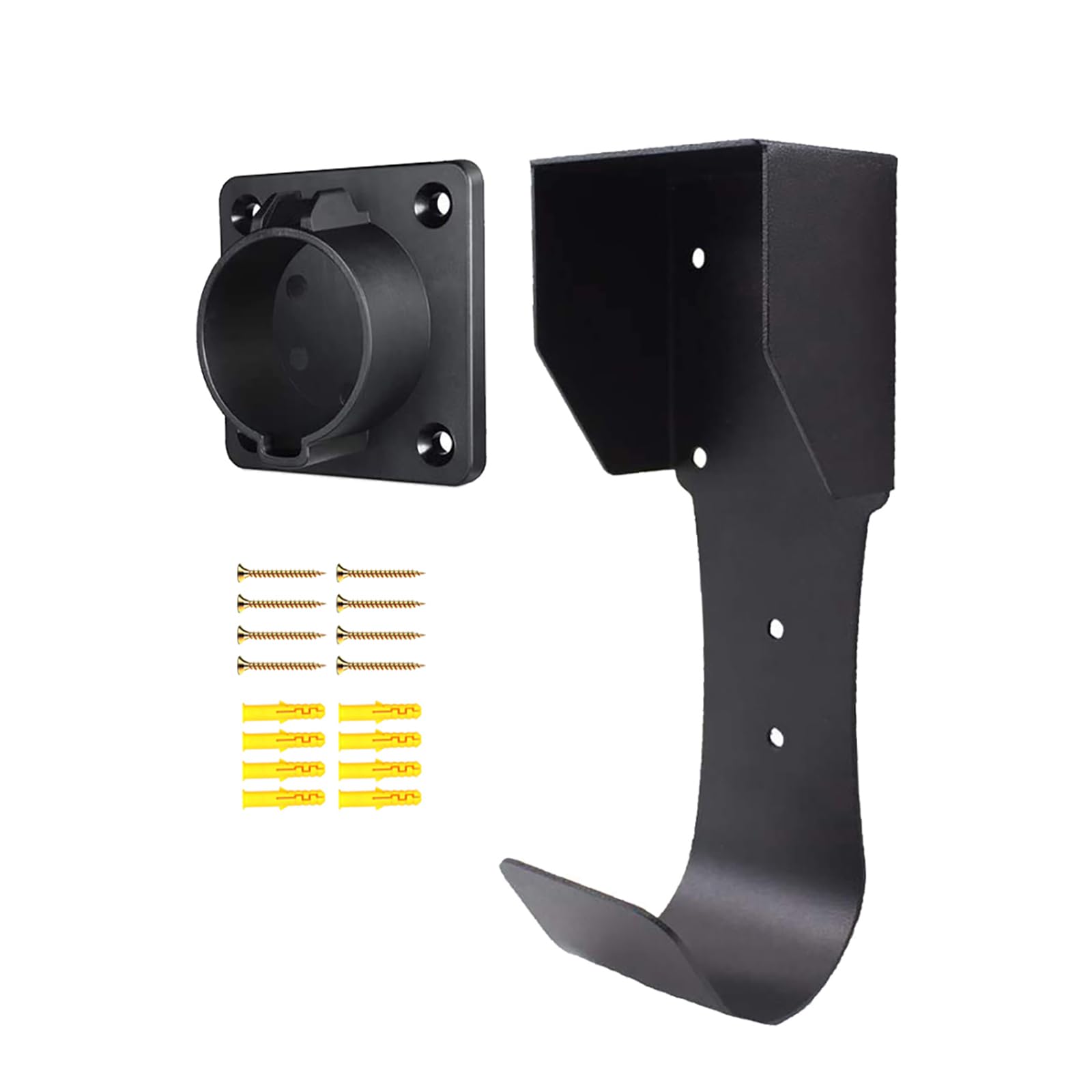 Max Green Wall-Mount Connector Holster Dock,Nozzle Holster Dock With Screws For Sae J1772 Evse Electric Vehicle Ev Charger Holder