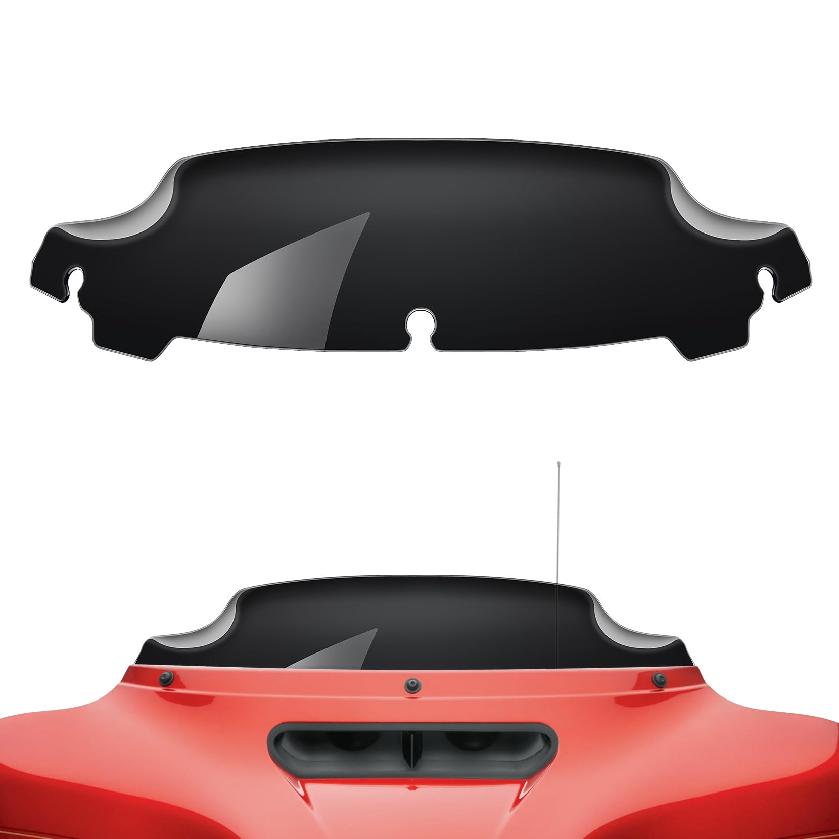 Amazicha Black 4.5 Wave Windshield Windscreen Compatible For Harley Davidson Touring Electra Glide Street Glide 2014 2015 2016 2017 2018 2019 2020 2021 2022 2023 2024