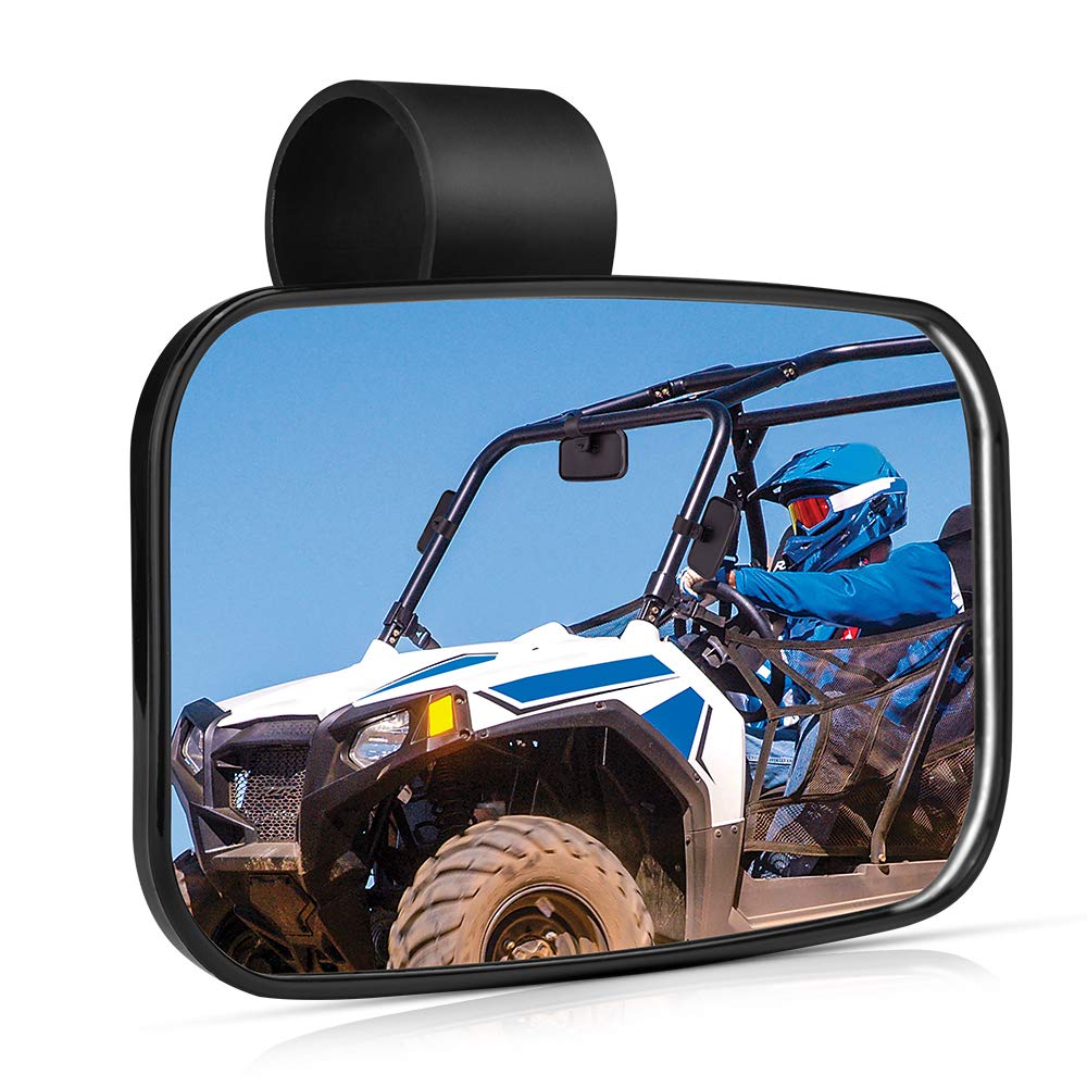 2022 Utv Mirror, Issyauto Clear Convex Mirror With Shatterproof Tempered Glass And 1.5-2 Mount Compatible With 2021 Polaris Rzr Pro Xp, Commander And Maverick X3, Viking, Rhino, Pioneer, Kubota Rtv