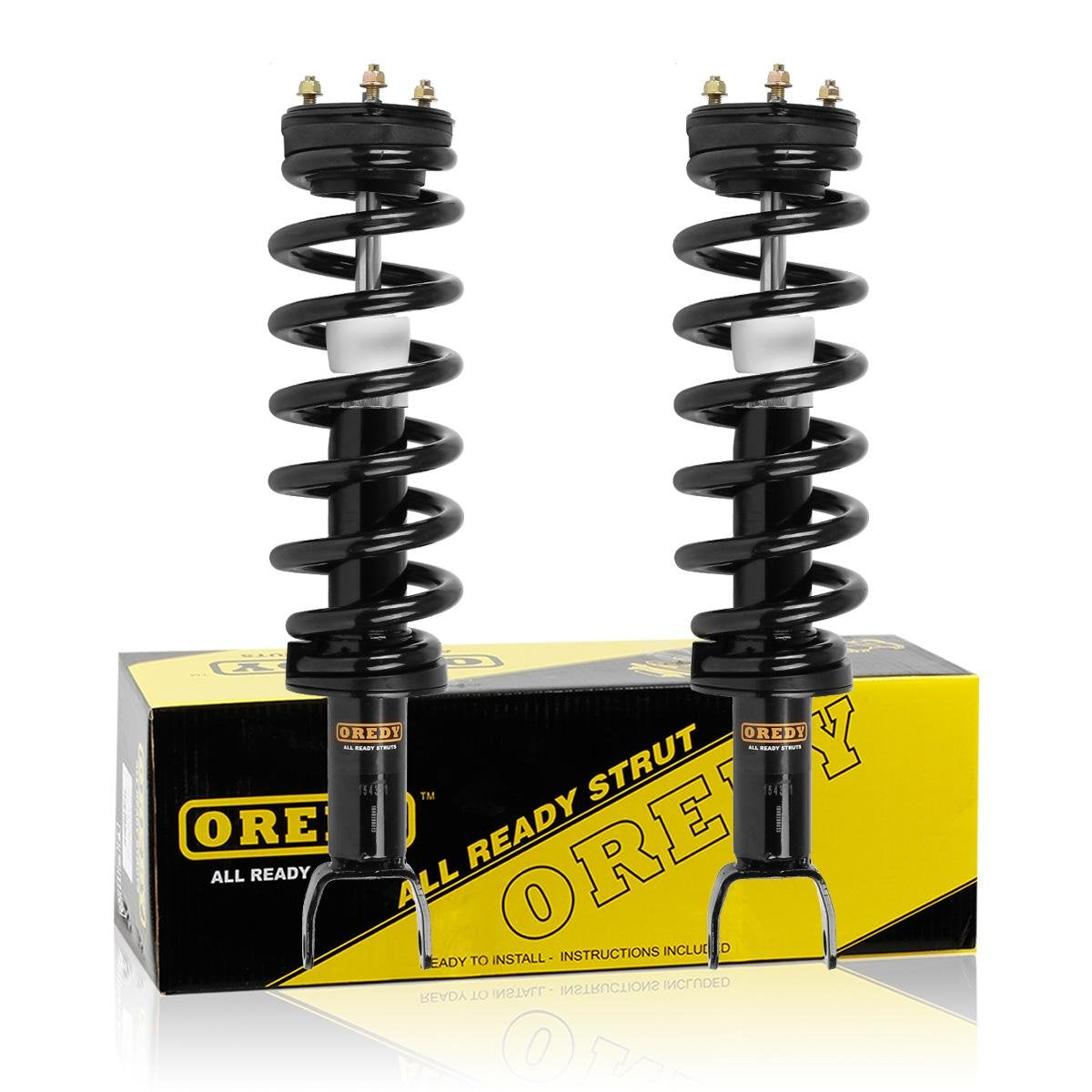 Oredy Front Pair Complete Struts Coil Springs Assembly Compatible With 2009 2010 Dodge Ram 1500 4Wd And 2011-2018 Ram 1500 4Wd - 172292