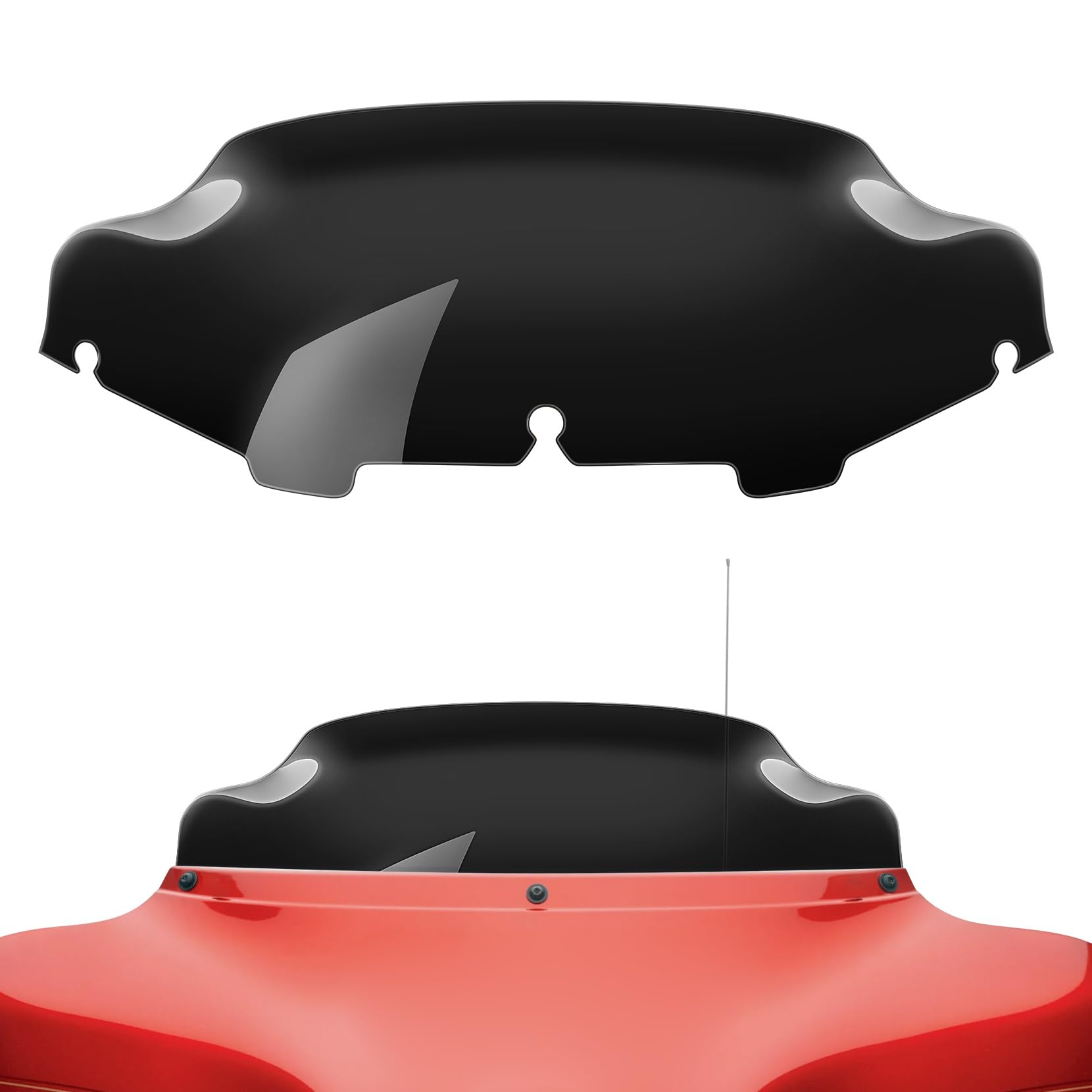 Amazicha Black 6 Windshield Windscreen Fit For Harley Electra Street Glide Touring 1996-2013