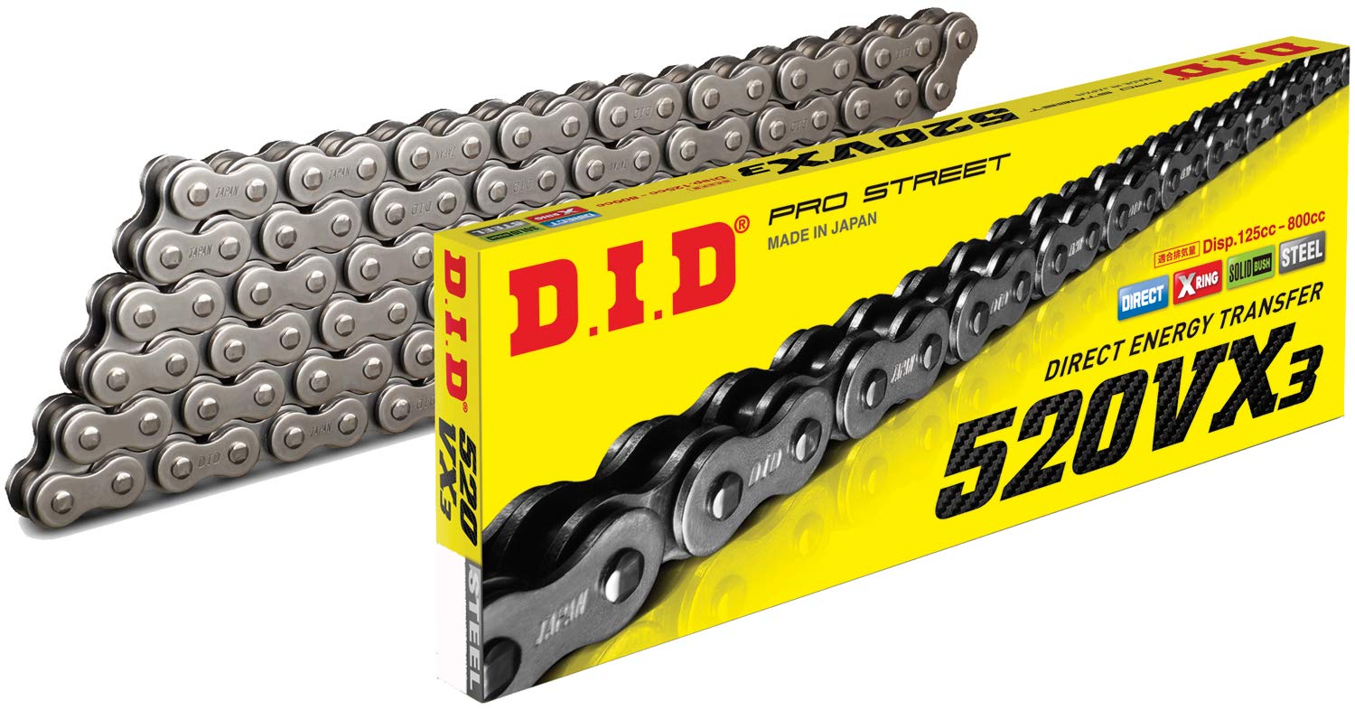 Did (520Vx3-160) Steel 160 Link High Performance Vx Series X-Ring Chain With Connecting Link