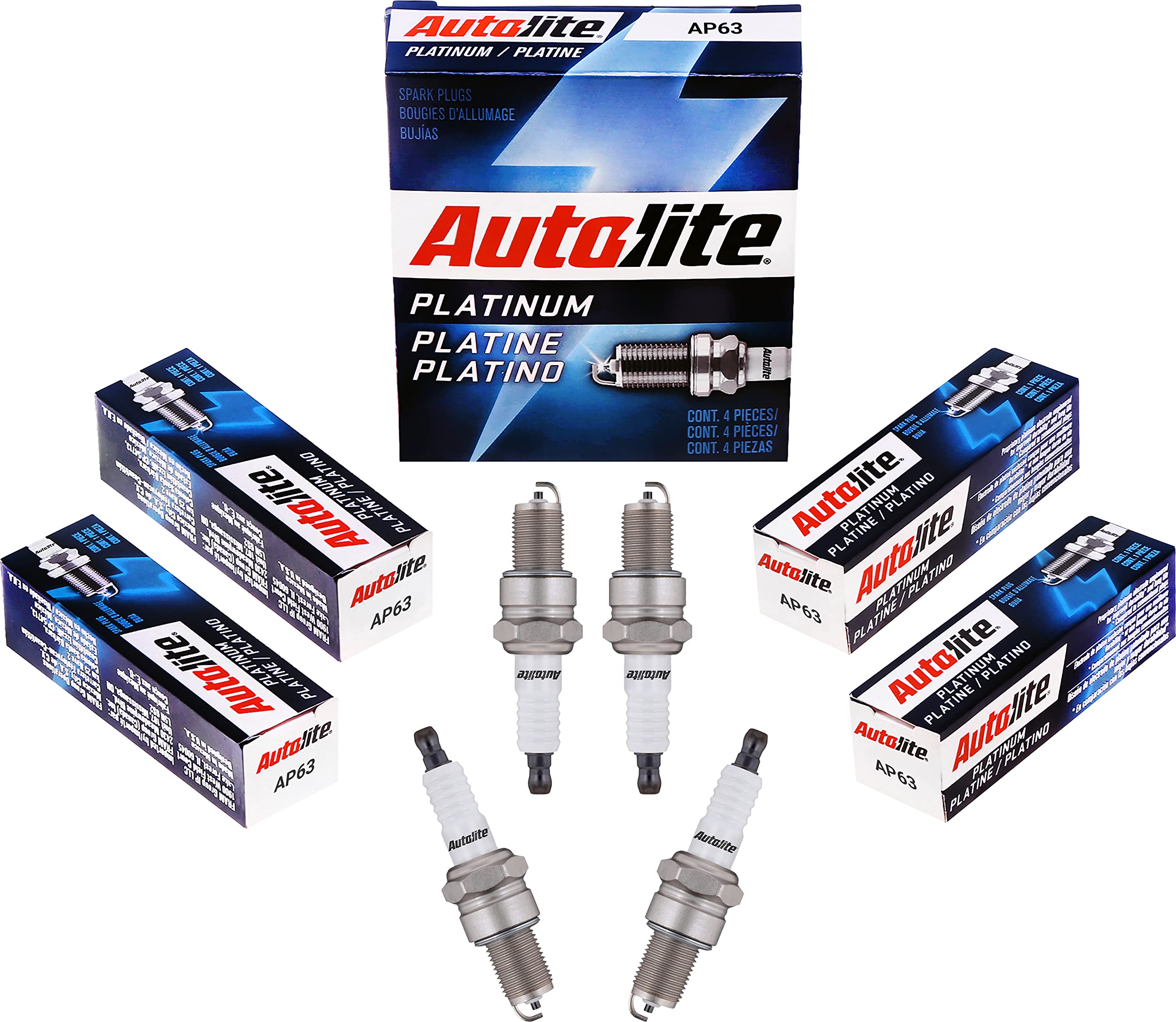 Autolite Platinum Ap605 Automotive Replacement Spark Plugs (4 Pack)