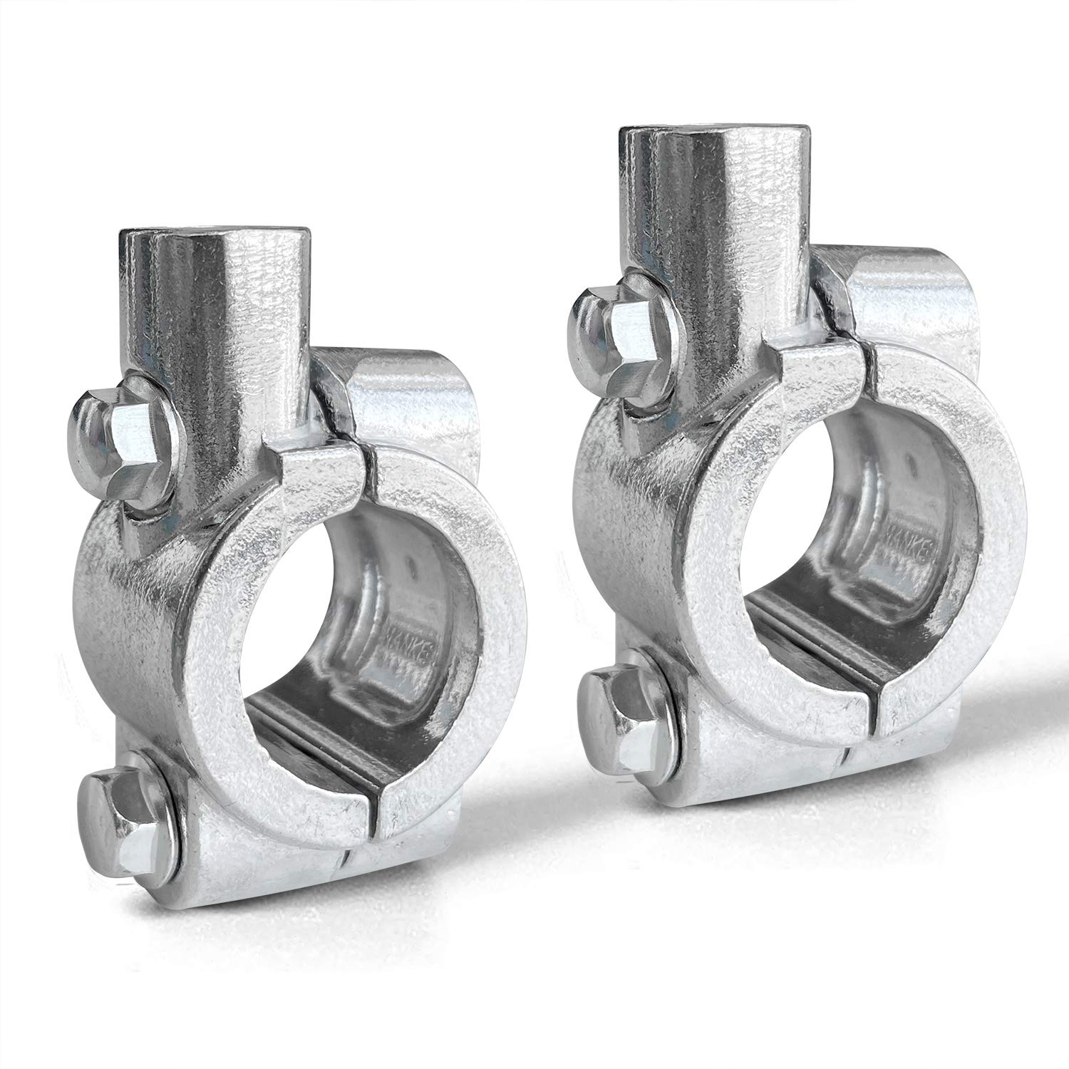 Motorcycle Mirrors Mounts 1 25Mm Handlebar Mirror Mount Holder Clamp Adaptor 8Mm Thread For Motorcycles Atv Scooter Silver(Pack Of 2)