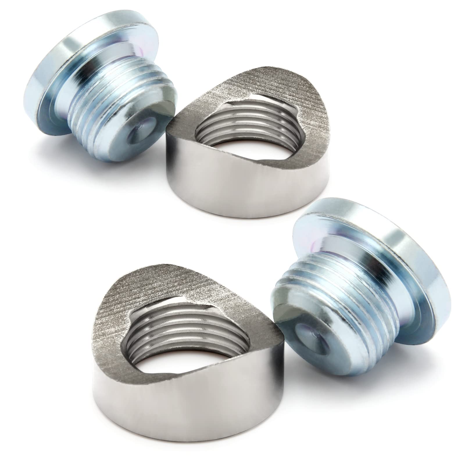 Ledaut M18X1.5 Bung And Plug Notched Style (2 Bungs/ 2 Plugs) Notched Style Fitting Bungs M18X1.5