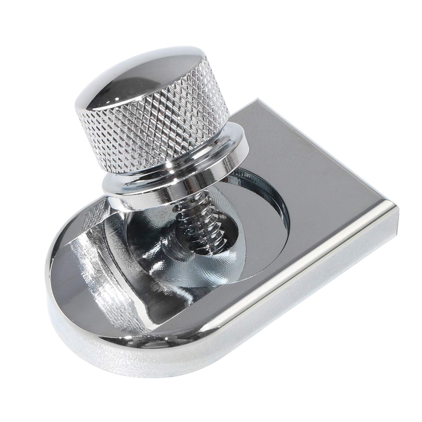 Buyinhouse Motorcycle Seat Bolt Tab Screw Mount Knob Cover For Harley Fatboy Road King Softail 1996 To 2021, Chrome